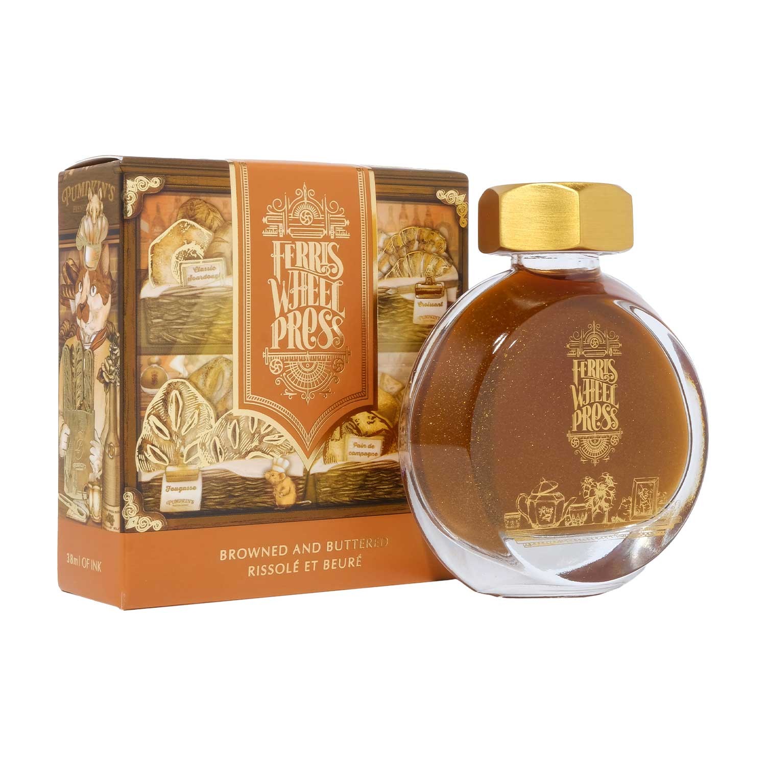 Ferris Wheel Press Browned and Buttered Şişe Mürekkep - 38 ml