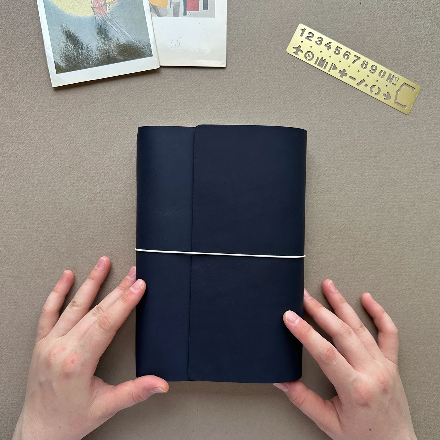 Euk Design A5 Large Size Traveler's Notebook Cover - Mavi