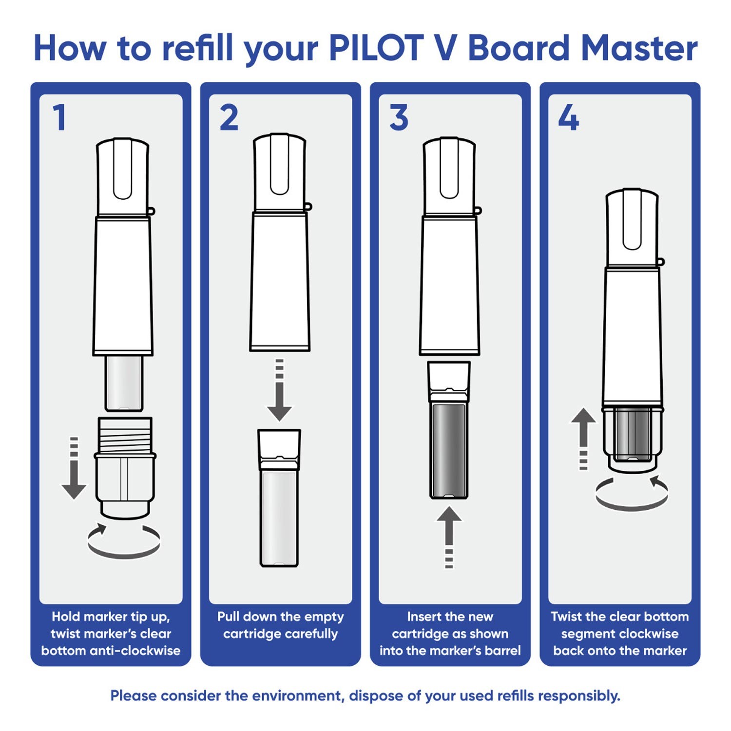 Pilot V-Board Master Beyaz Tahta Kalem Kartuşu