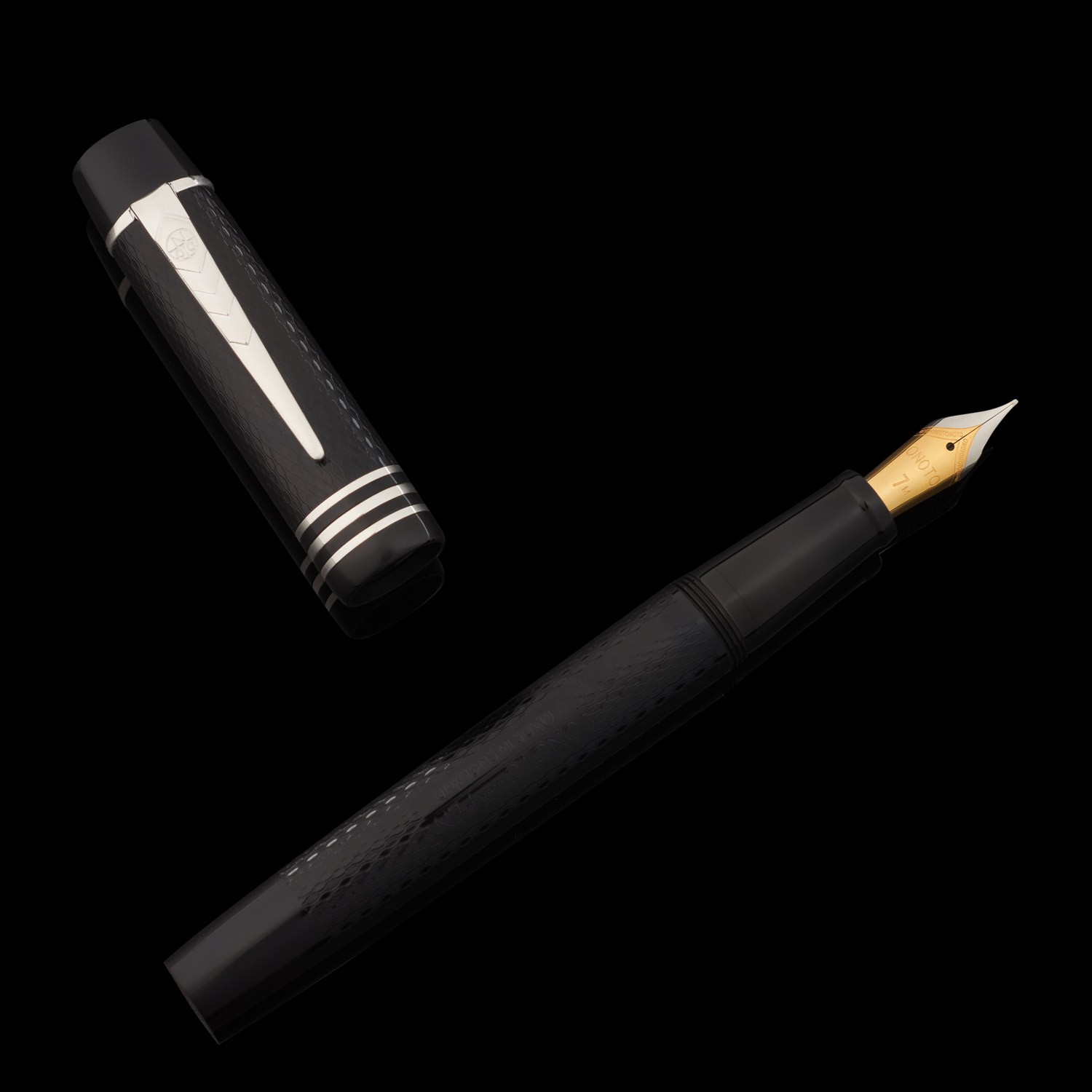 Onoto Magna Ebonite Black Silver Dolma Kalem