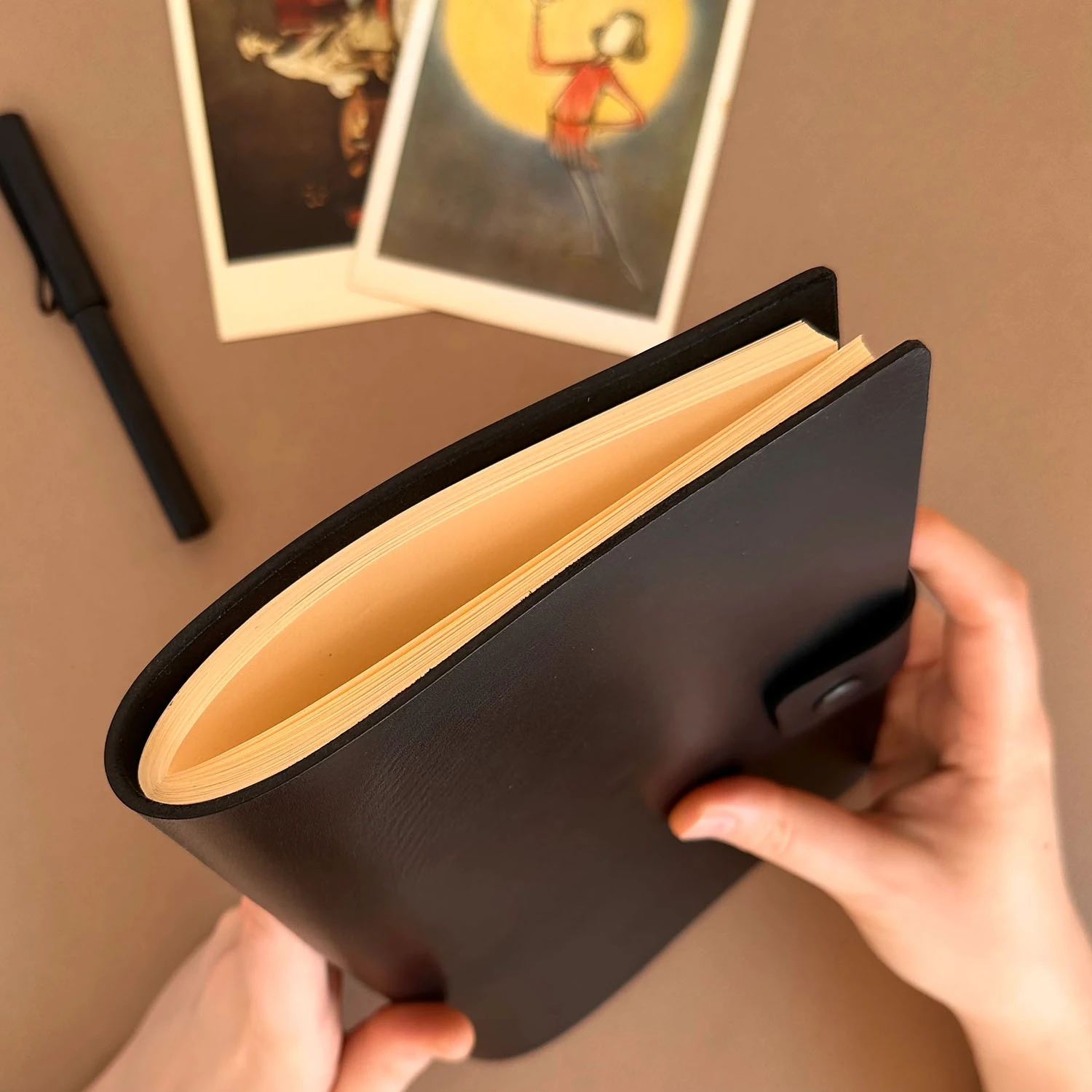 Euk Design A5 Deri Çıtlı Defter