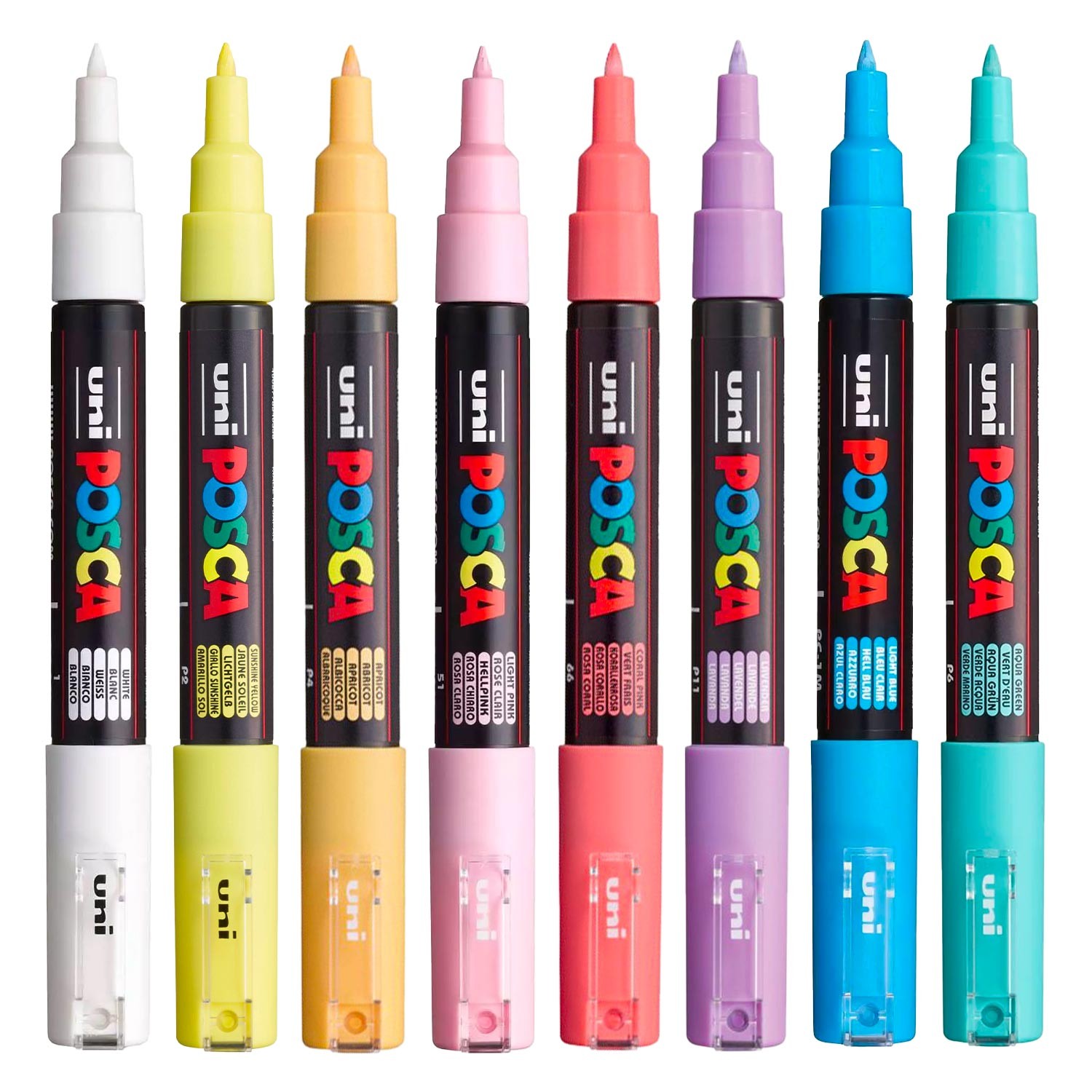 Uni Posca 1M Markör Kalem 8'li Set Soft Renkler