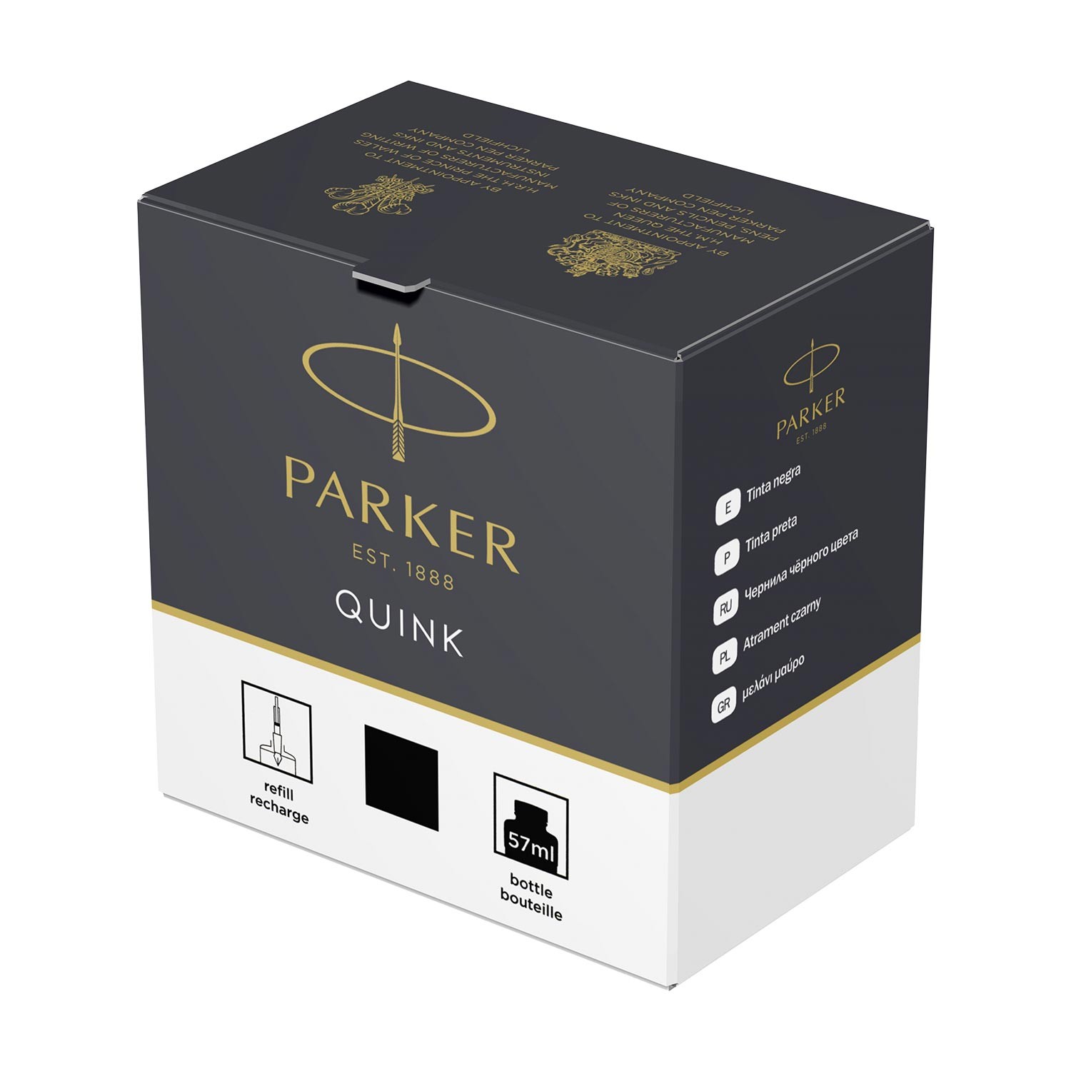 Parker Quink Siyah Şişe Mürekkep - 57 ml
