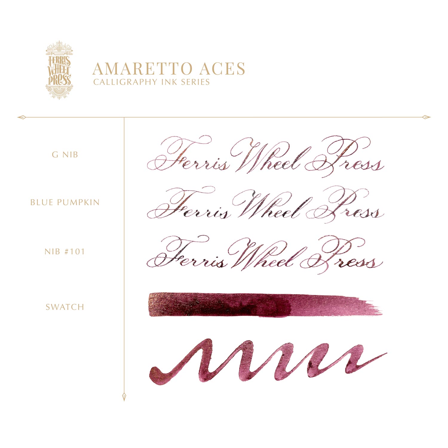 Ferris Wheel Press Amaretto Aces Kaligrafi Şişe Mürekkep - 28 ml