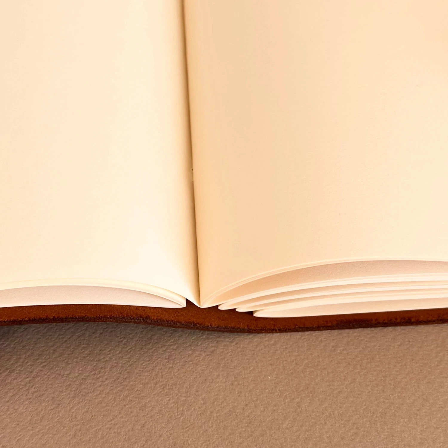 Euk Design A5 Deri Ciltli Defter - Antik Taba