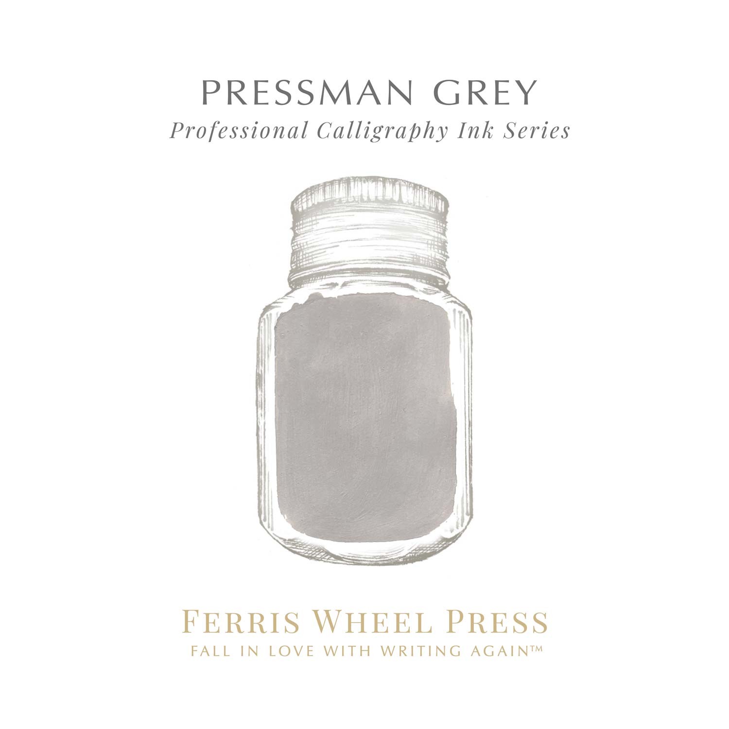 Ferris Wheel Press Pressman Grey Şişe Mürekkep - 28 ml