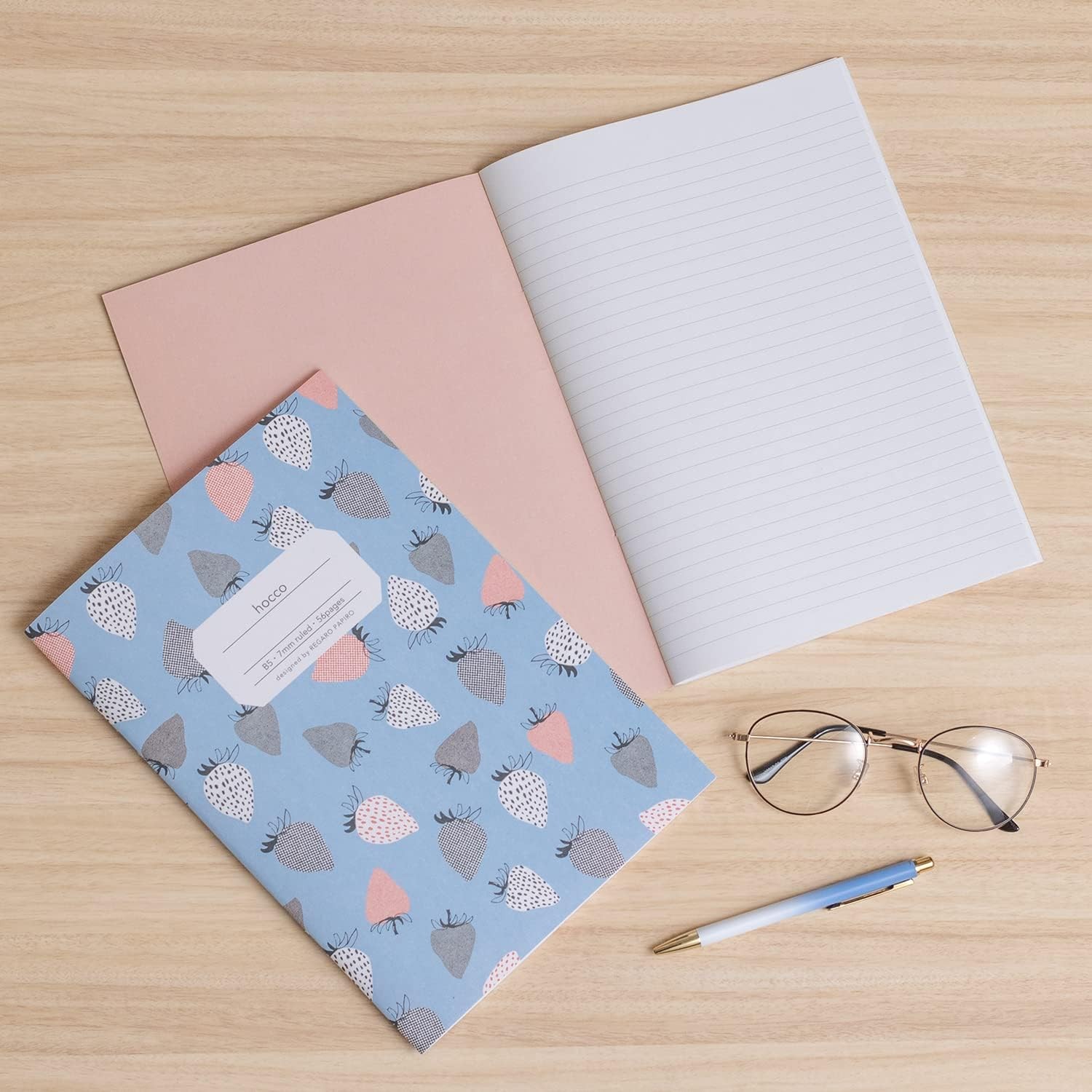 Apica Hocco A7 Çizgili Defter - Çilek