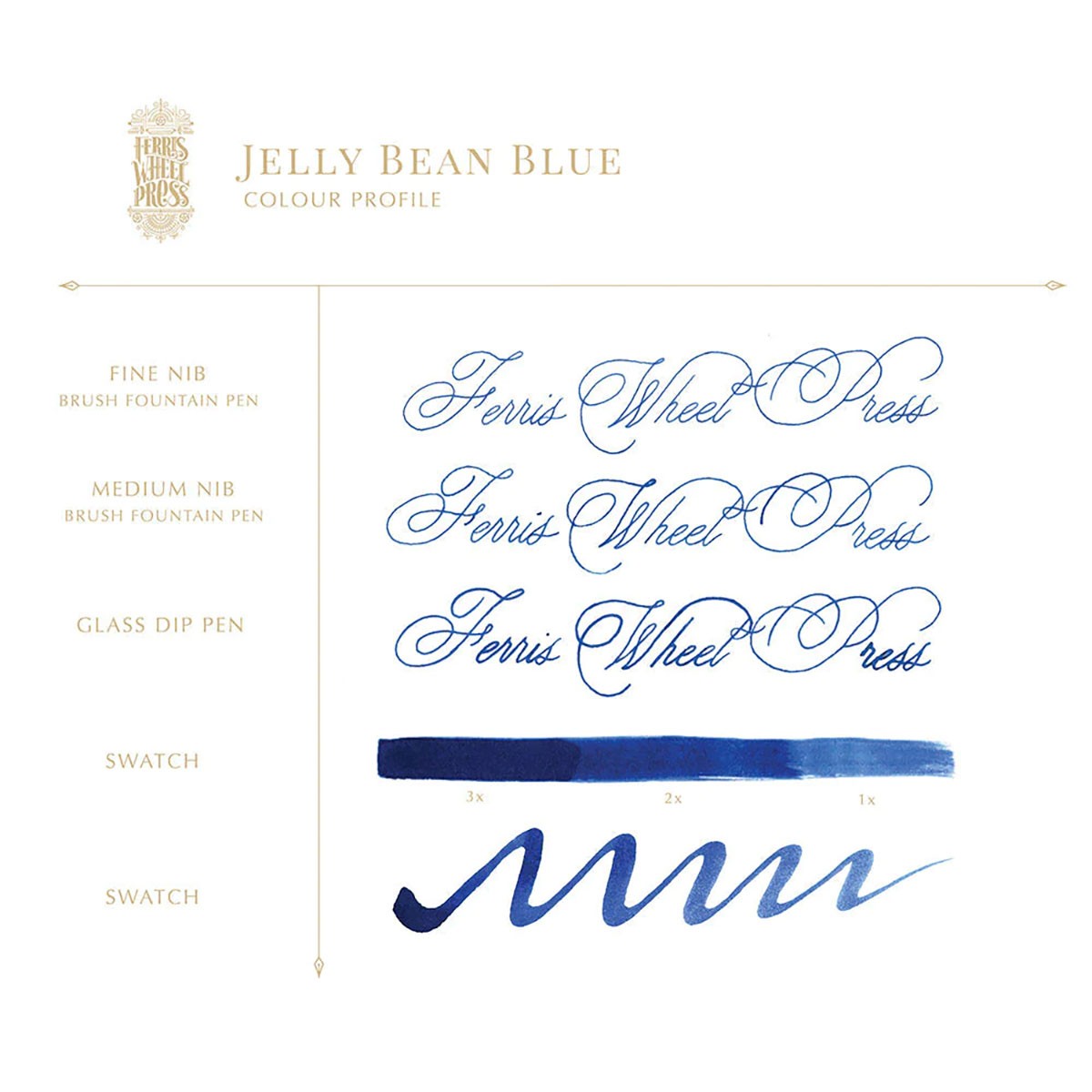 Ferris Wheel Press Jelly Bean Blue Şişe Mürekkep - 38 ml