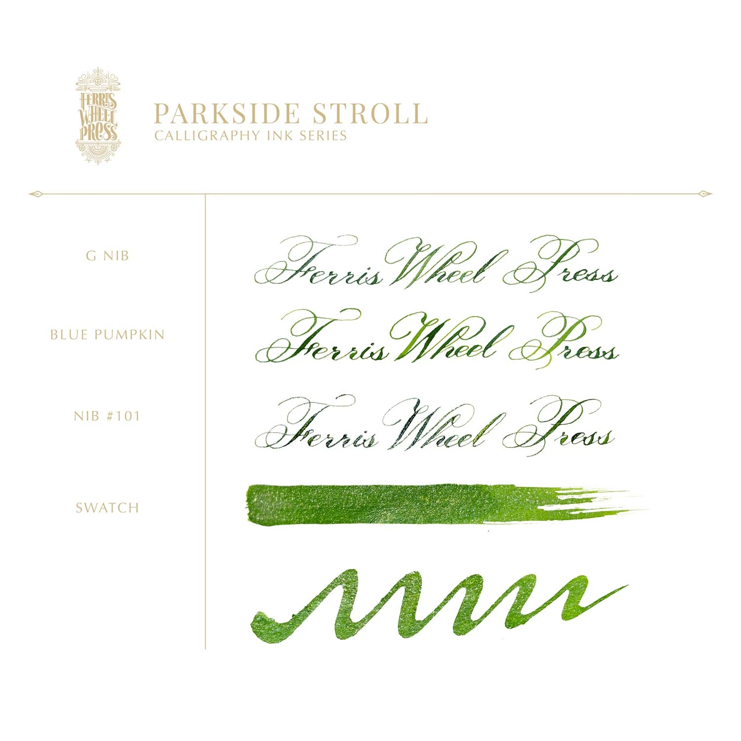 Ferris Wheel Press Parkside Stroll Kaligrafi Şişe Mürekkep - 28 ml