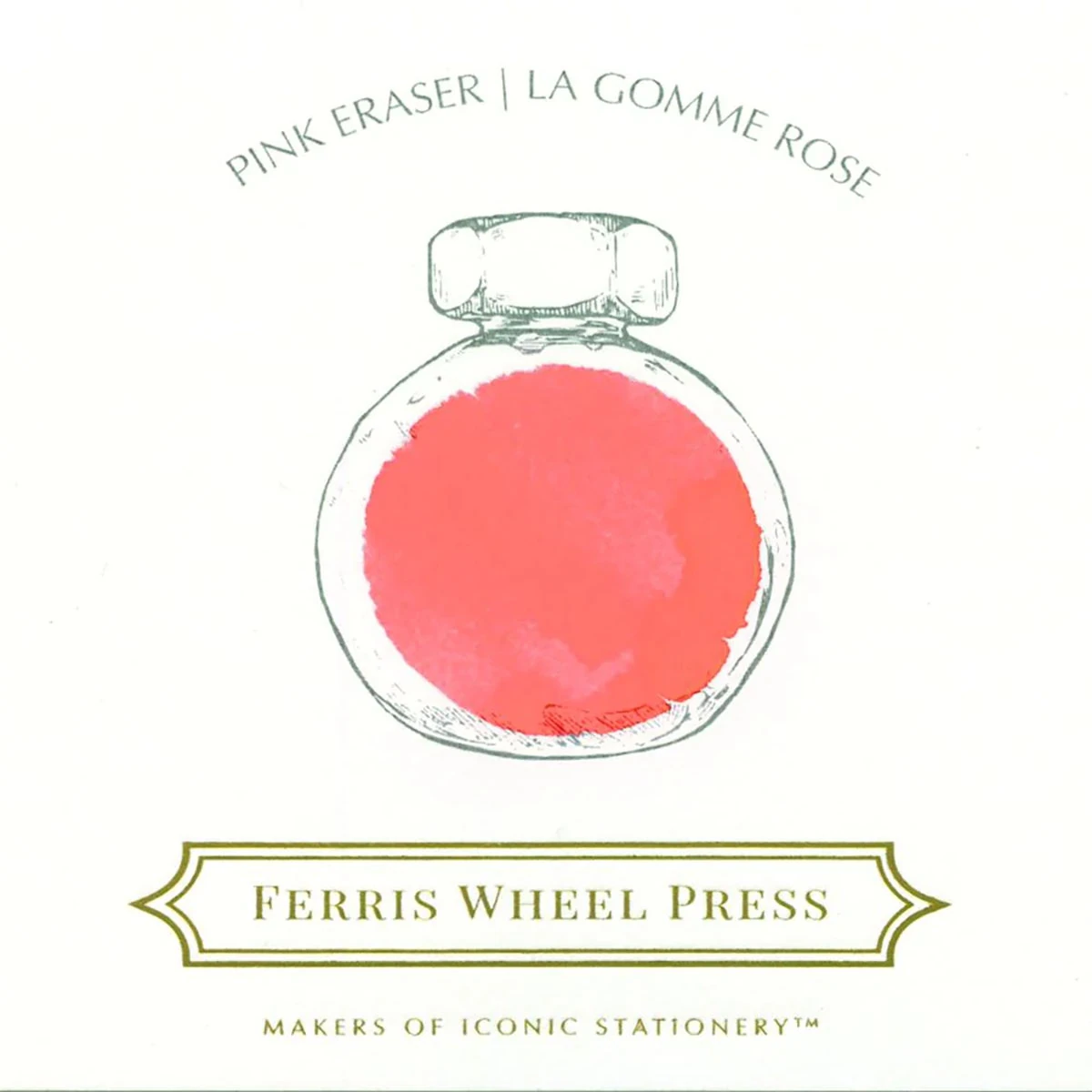 Ferris Wheel Press Pink Eraser Şişe Mürekkep