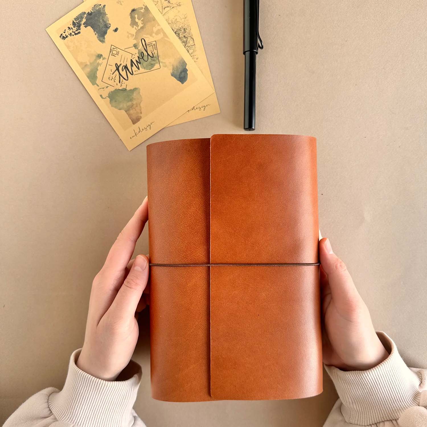 Euk Design A5 Large Size Traveler's Notebook Cover - Konyak