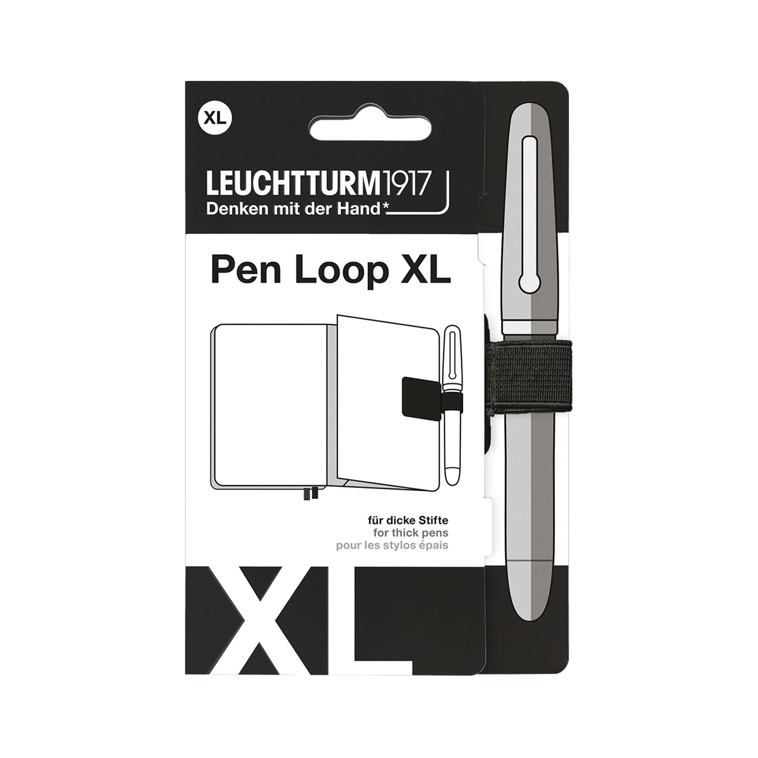 Leuchtturm1917 Pen Loop XL Kalem Tutucu - Siyah