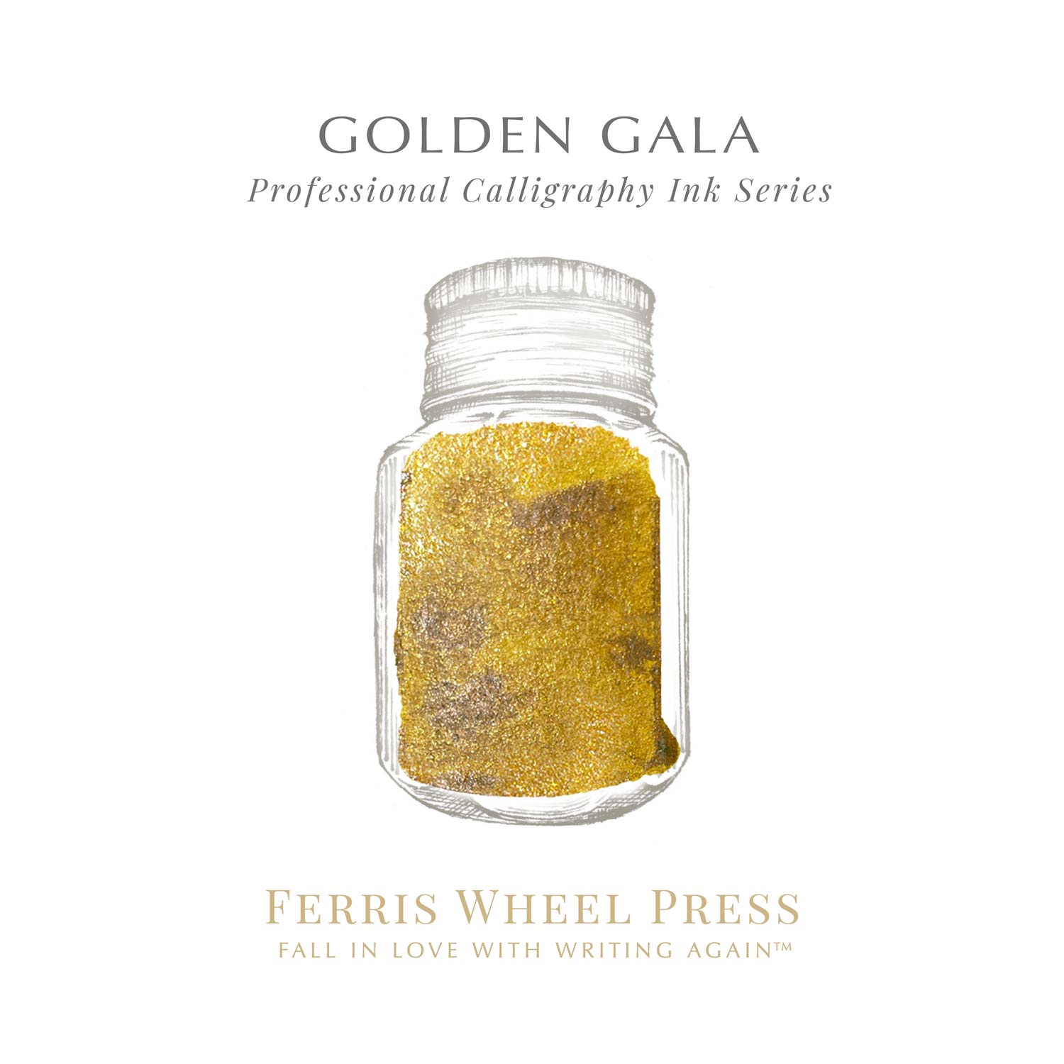 Ferris Wheel Press Golden Gala Kaligrafi Şişe Mürekkep - 28 ml