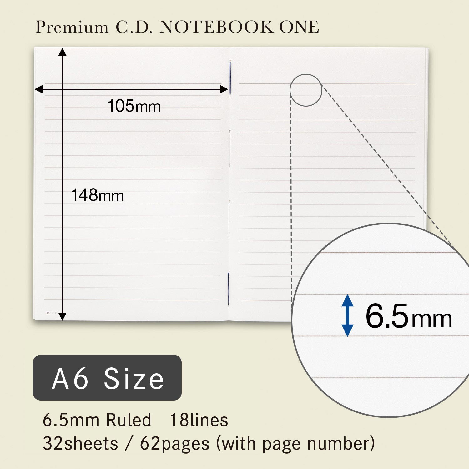 Apica Premium CD ONE A6 Defter - Çizgili