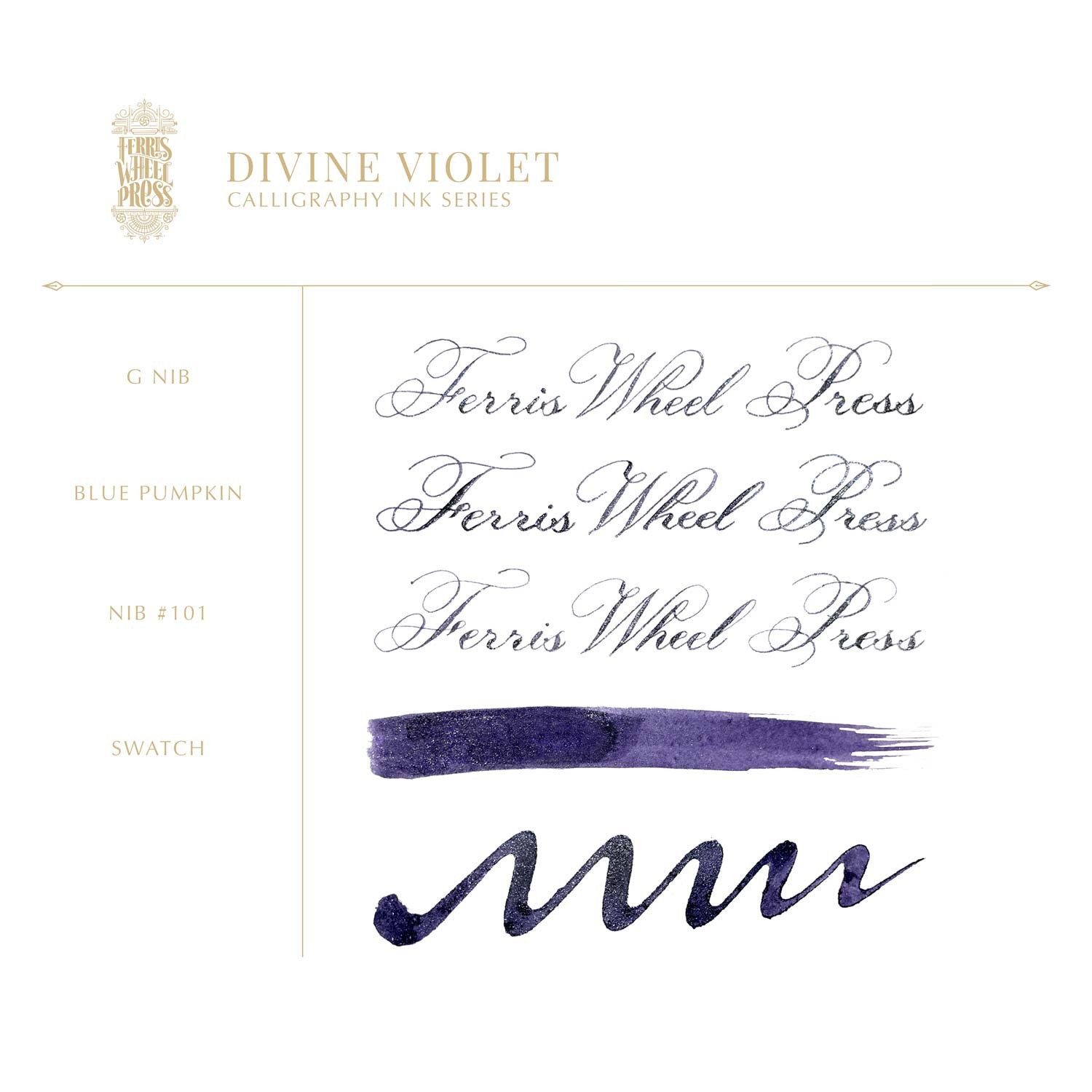 Ferris Wheel Press Divine Violet Şişe Mürekkep - 28 ml