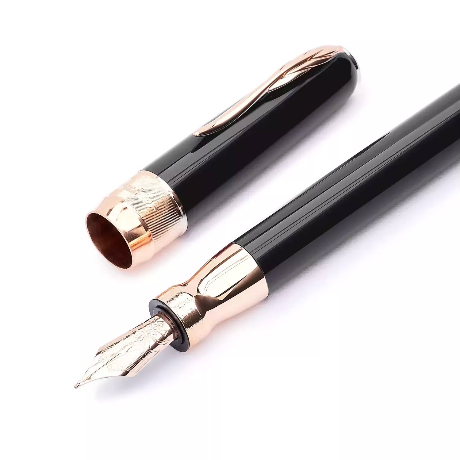 Pineider Classic Rose Gold Black Dolma Kalem