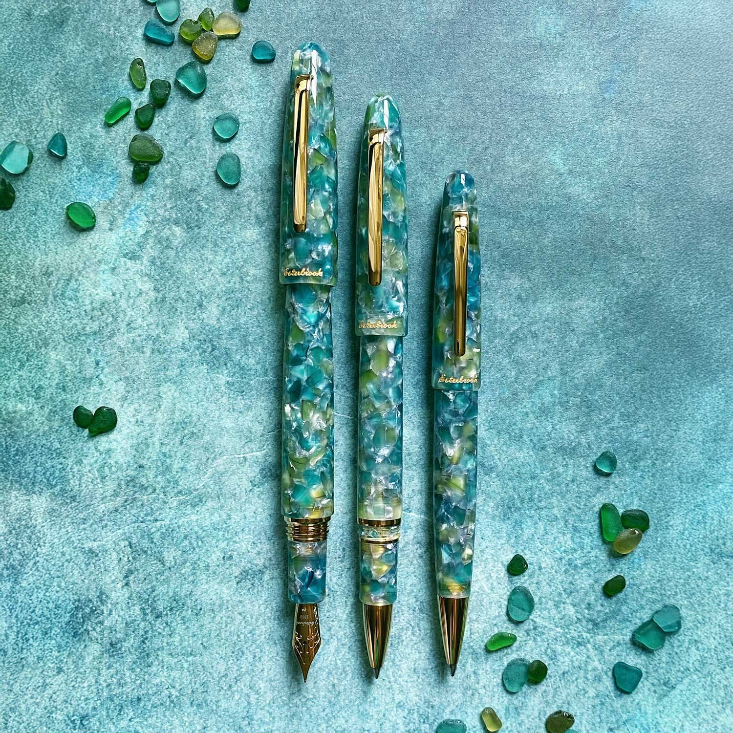 Esterbrook Estie Sea Glass Gold Dolma Kalem