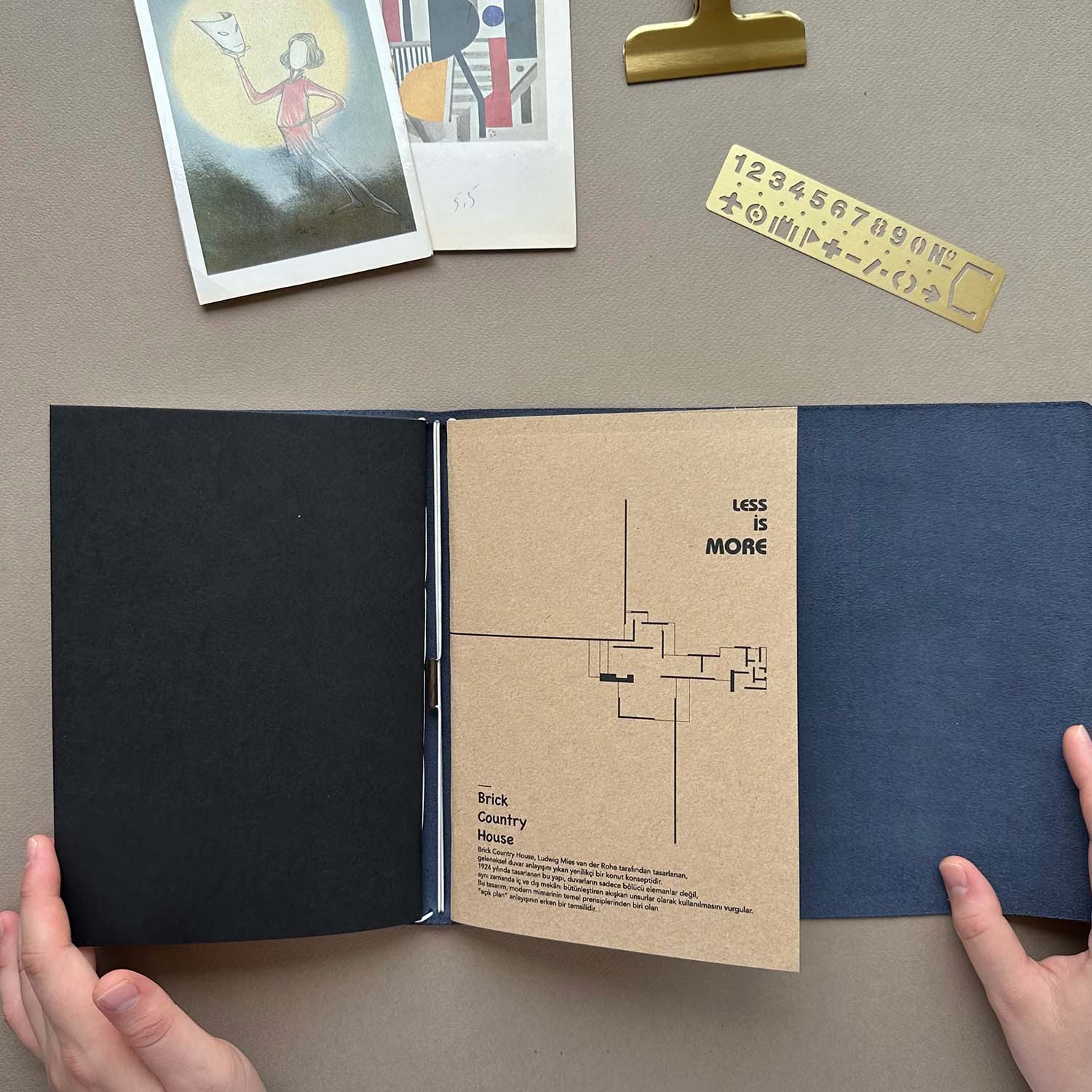 Euk Design A5 Large Size Traveler's Notebook Cover - Mavi