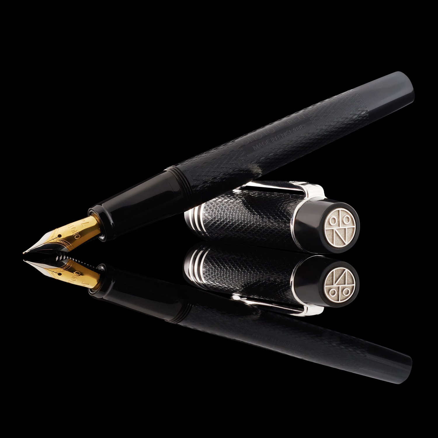 Onoto Magna Ebonite Black Silver Dolma Kalem