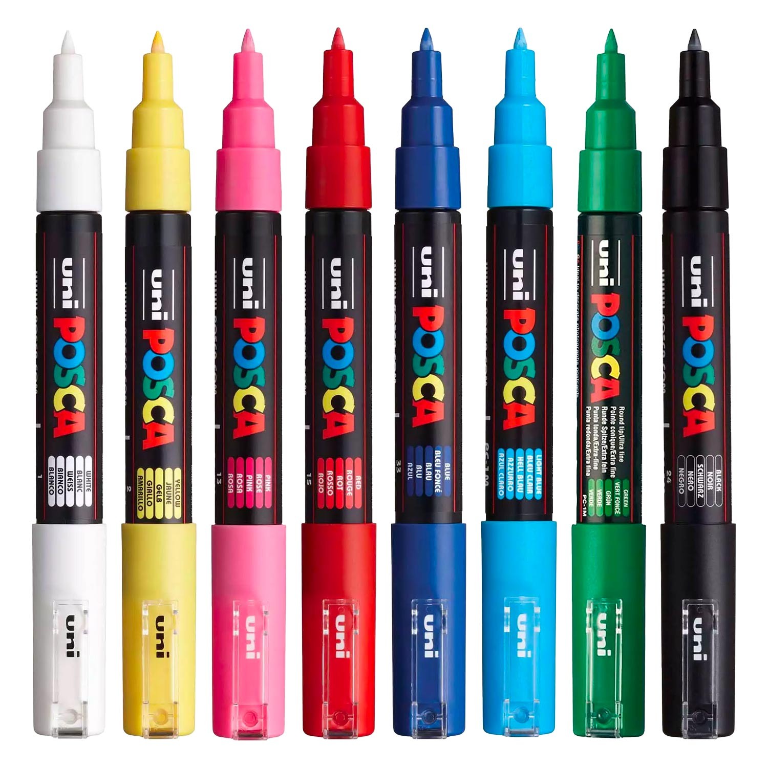 Uni Posca 1M Markör Kalem 8'li Set Ana Renkler