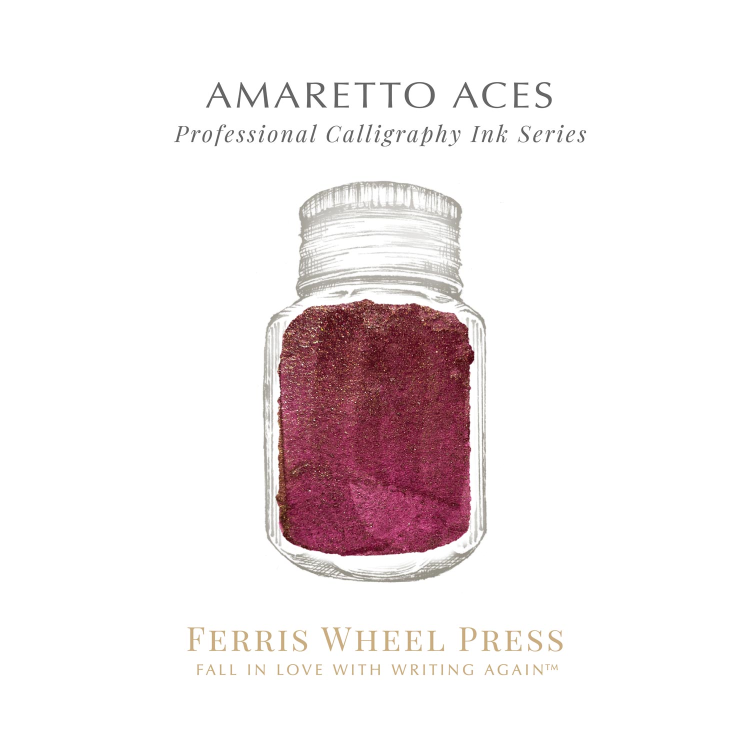 Ferris Wheel Press Amaretto Aces Kaligrafi Şişe Mürekkep - 28 ml