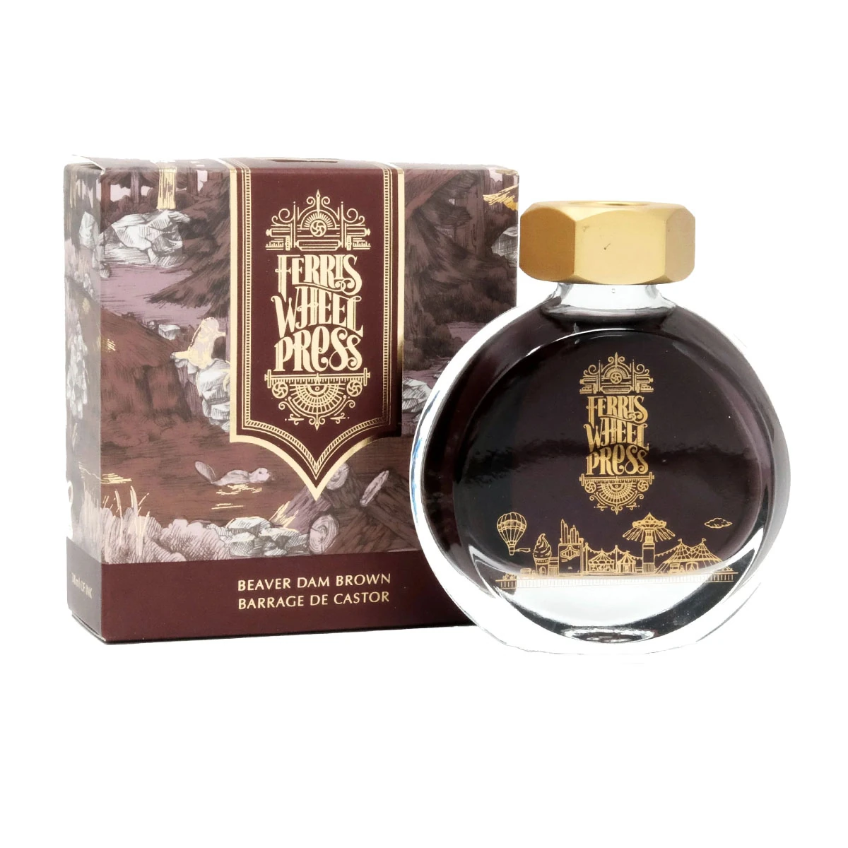 Ferris Wheel Press Beaver Dam Brown Şişe Mürekkep - 38 ml