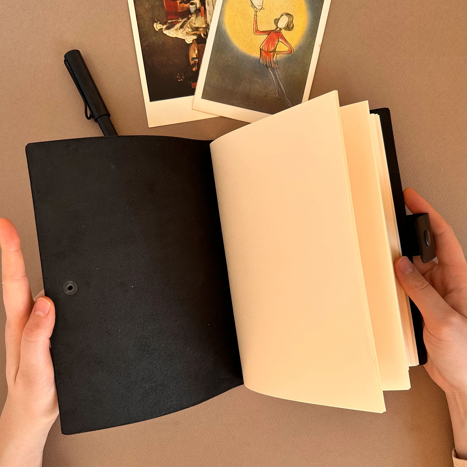 Euk Design A5 Deri Çıtlı Defter