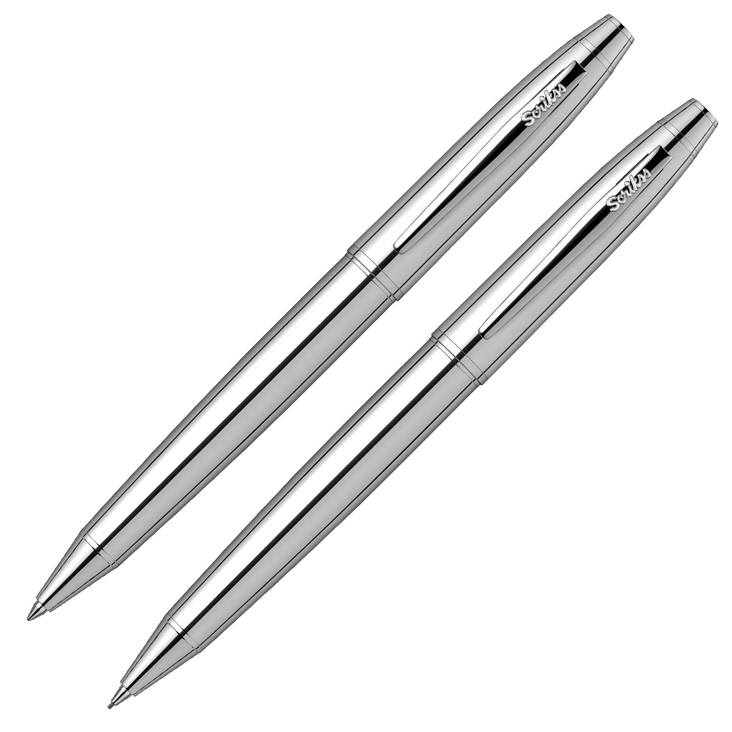 Scrikss 35 Tükenmez Kalem Versatil Kalem Set - Krom