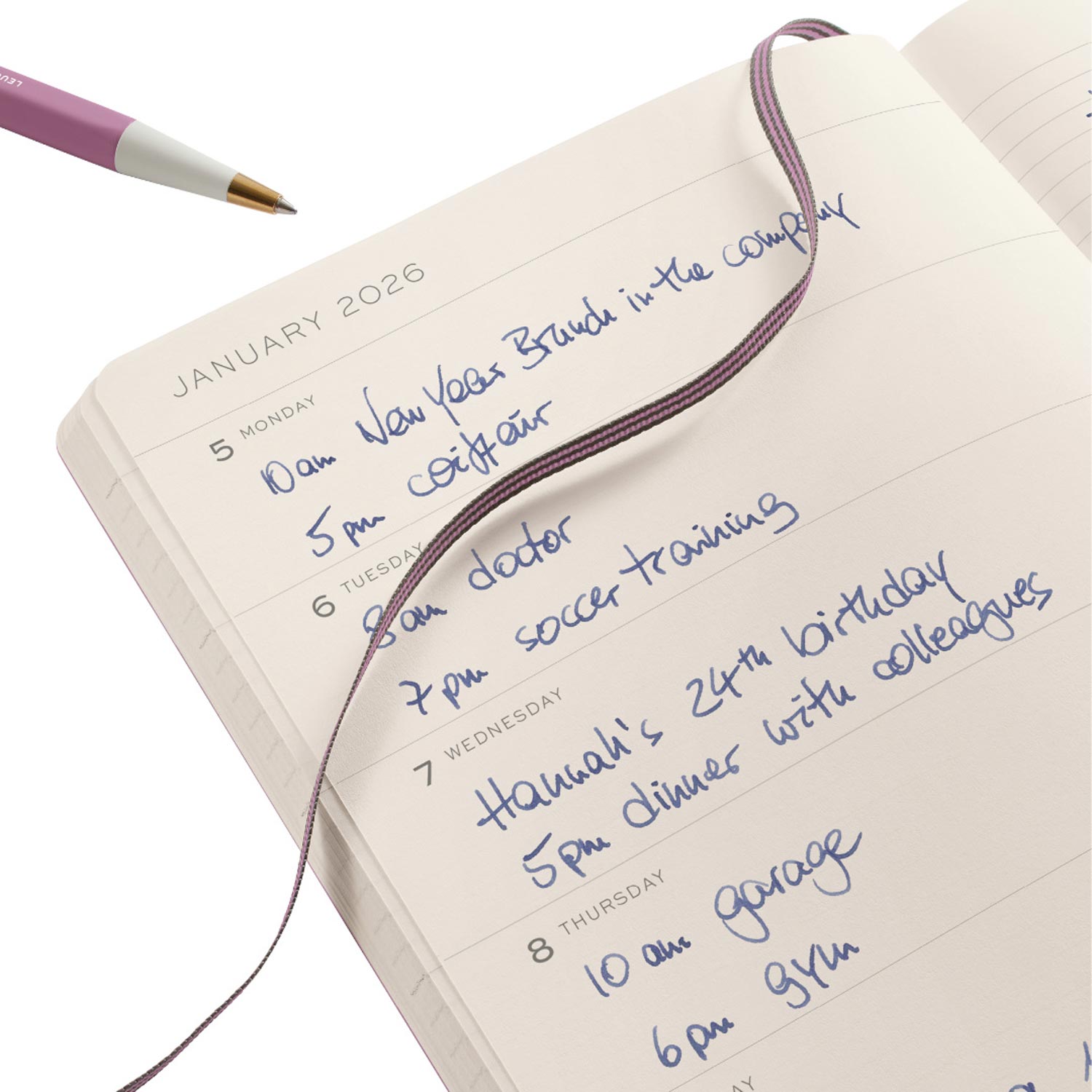Leuchtturm1917 A5 2026 Yumuşak Kapak İngilizce Haftalık Ajanda ve Not Defteri