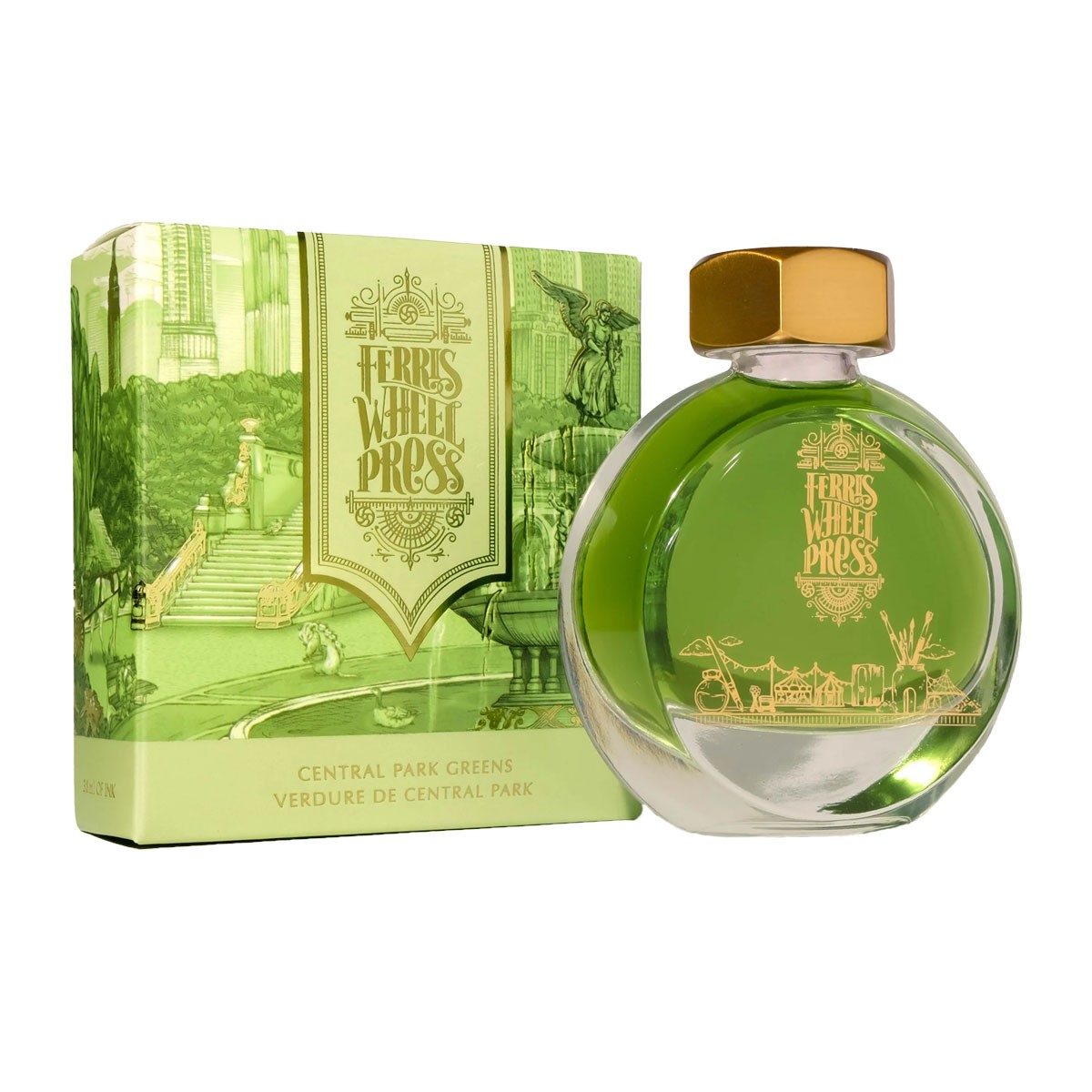Ferris Wheel Press Central Park Greens Şişe Mürekkep - 38 ml