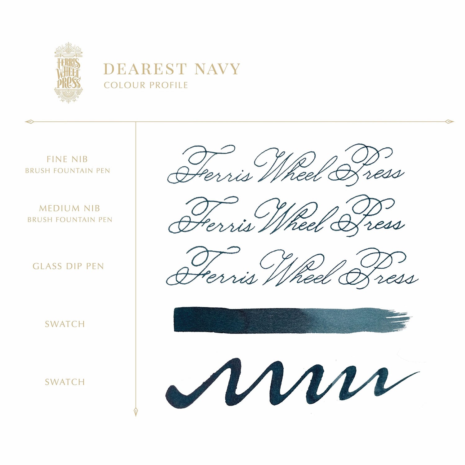 Ferris Wheel Press Dearest Navy Şişe Mürekkep - 10 ml