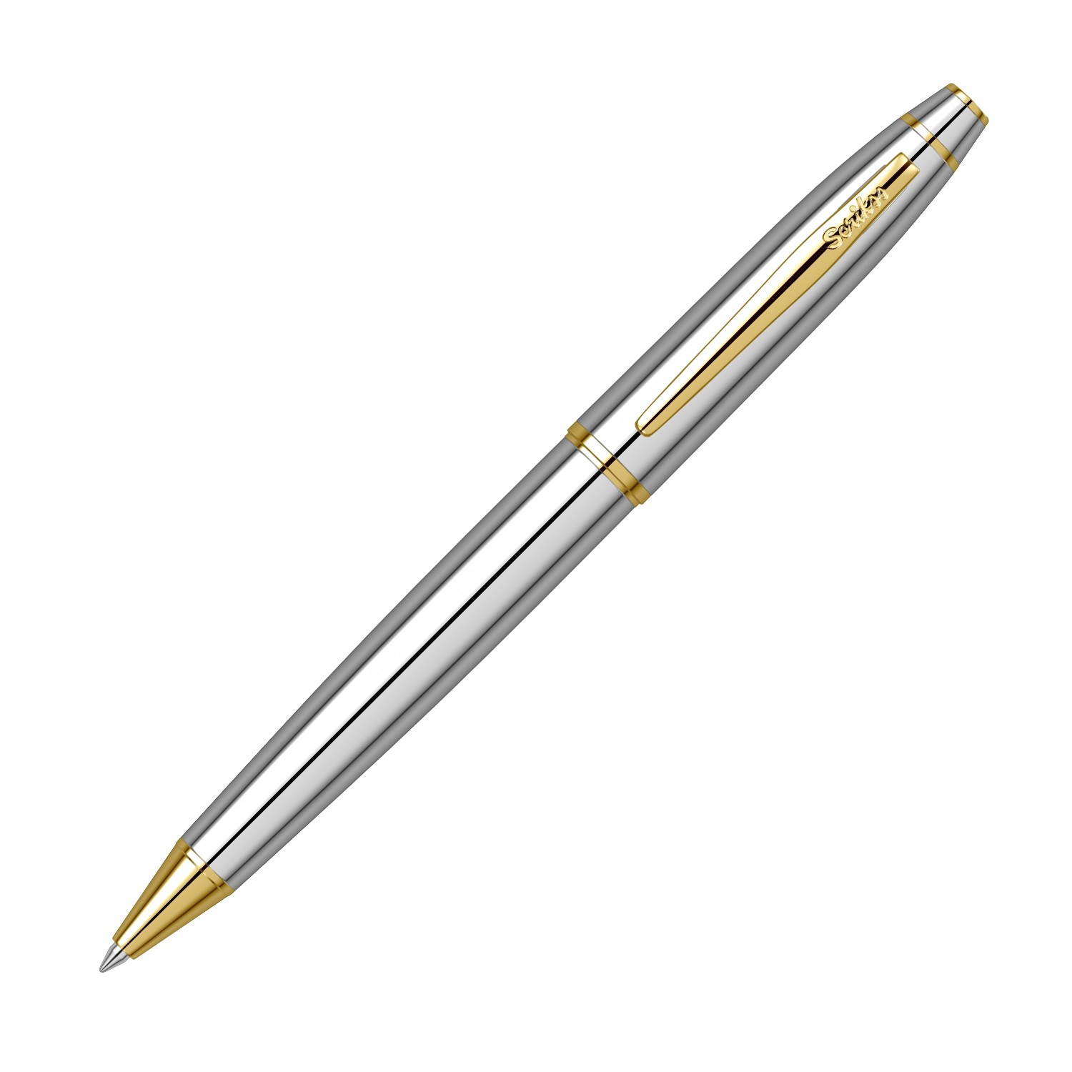 Scrikss 35 Tükenmez Kalem - Krom Altın