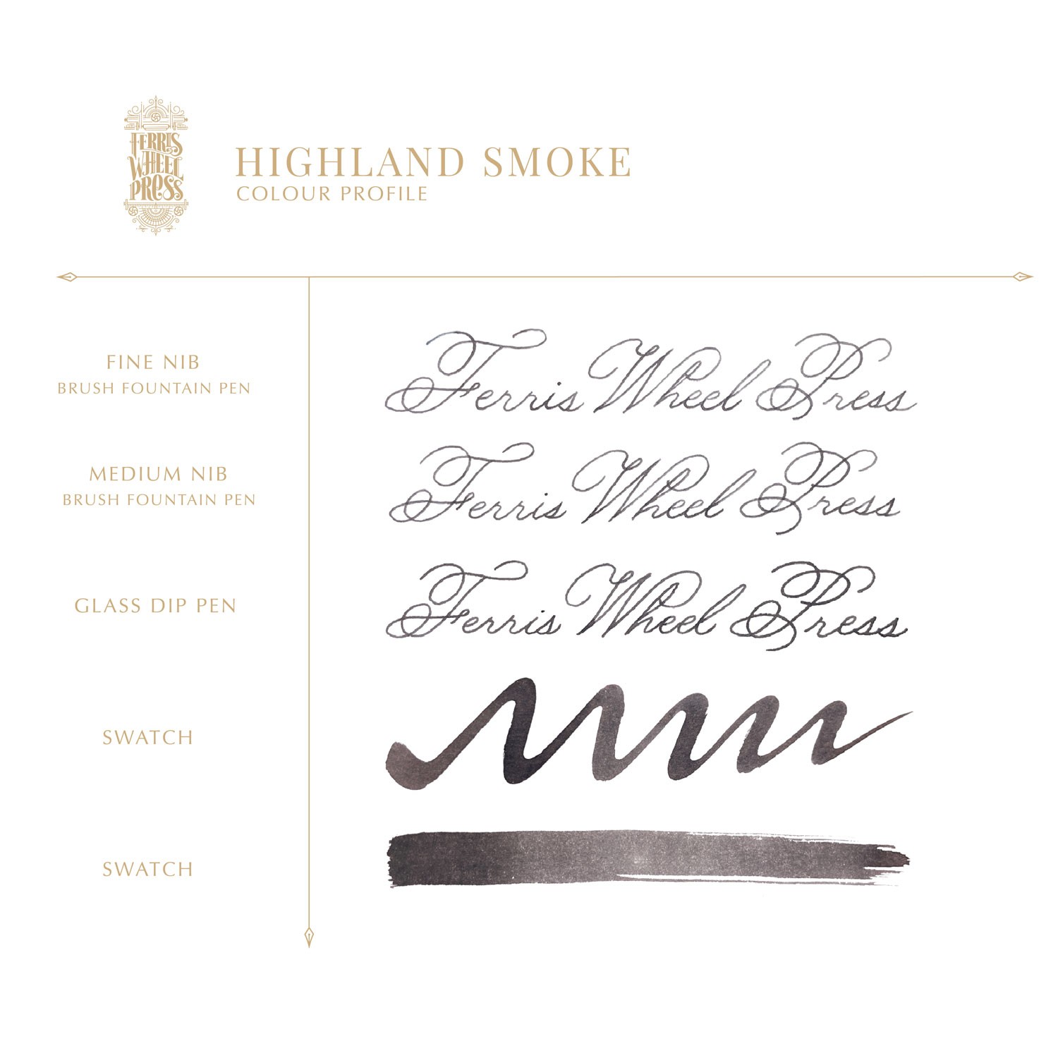 Ferris Wheel Press Highland Smoke Şişe Mürekkep - 38 ml