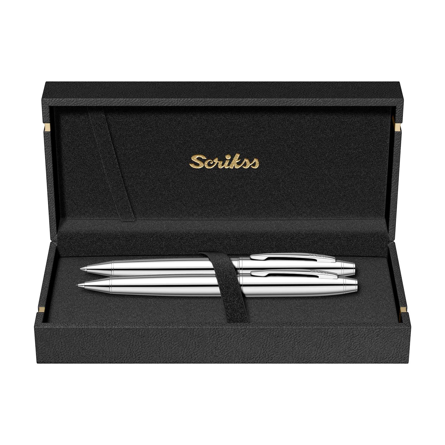 Scrikss 35 Tükenmez Kalem Versatil Kalem Set - Krom