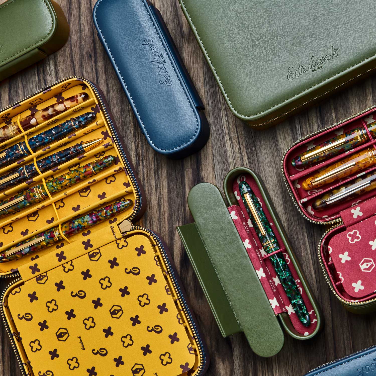 Esterbrook NOOKS Tekli Kalem Kılıfı - Moss Green