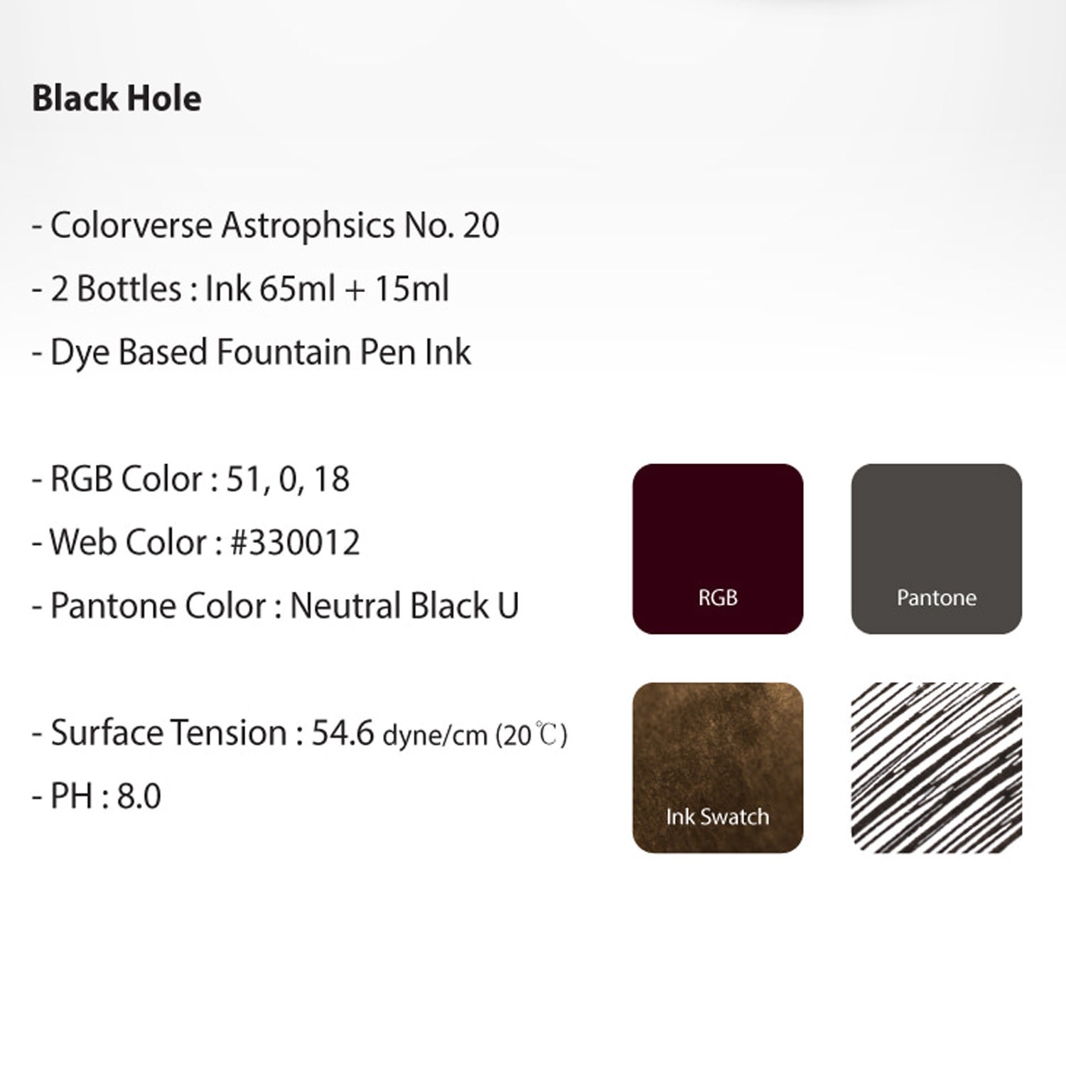 Colorverse The Mini Collection No. 20 Black Hole Şişe Mürekkep - 5 ml