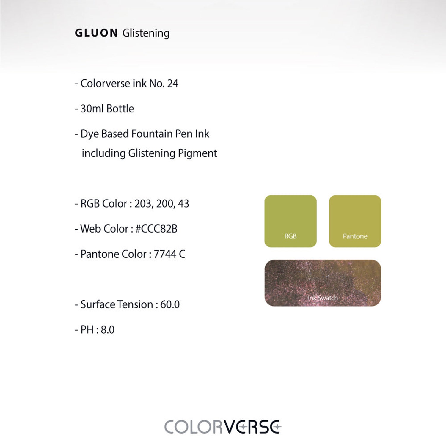 Colorverse The Mini Collection No. 24 Gluon Glistening Şişe Mürekkep - 5 ml