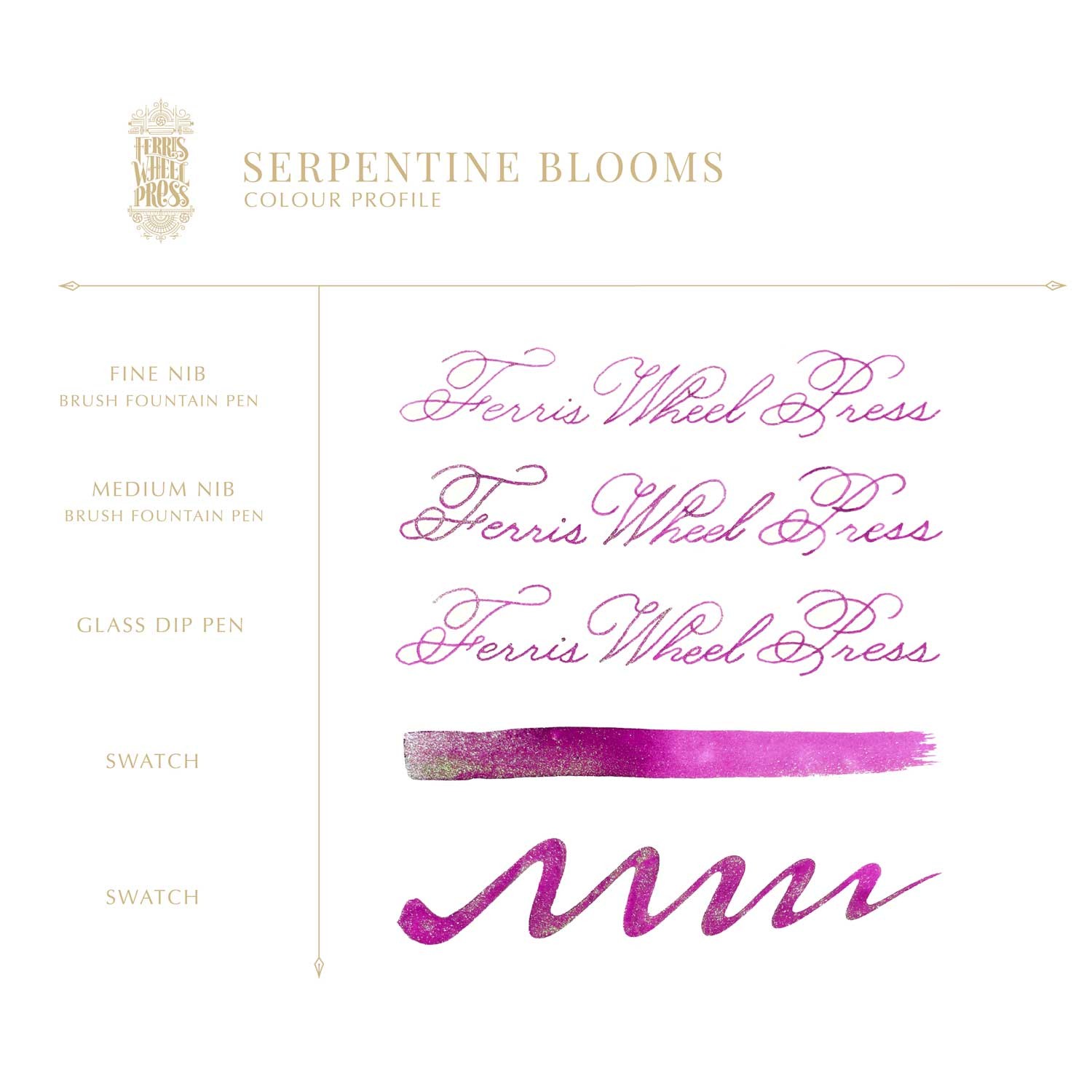 Ferris Wheel Press Serpentine Blooms Şişe Mürekkep - 38 ml