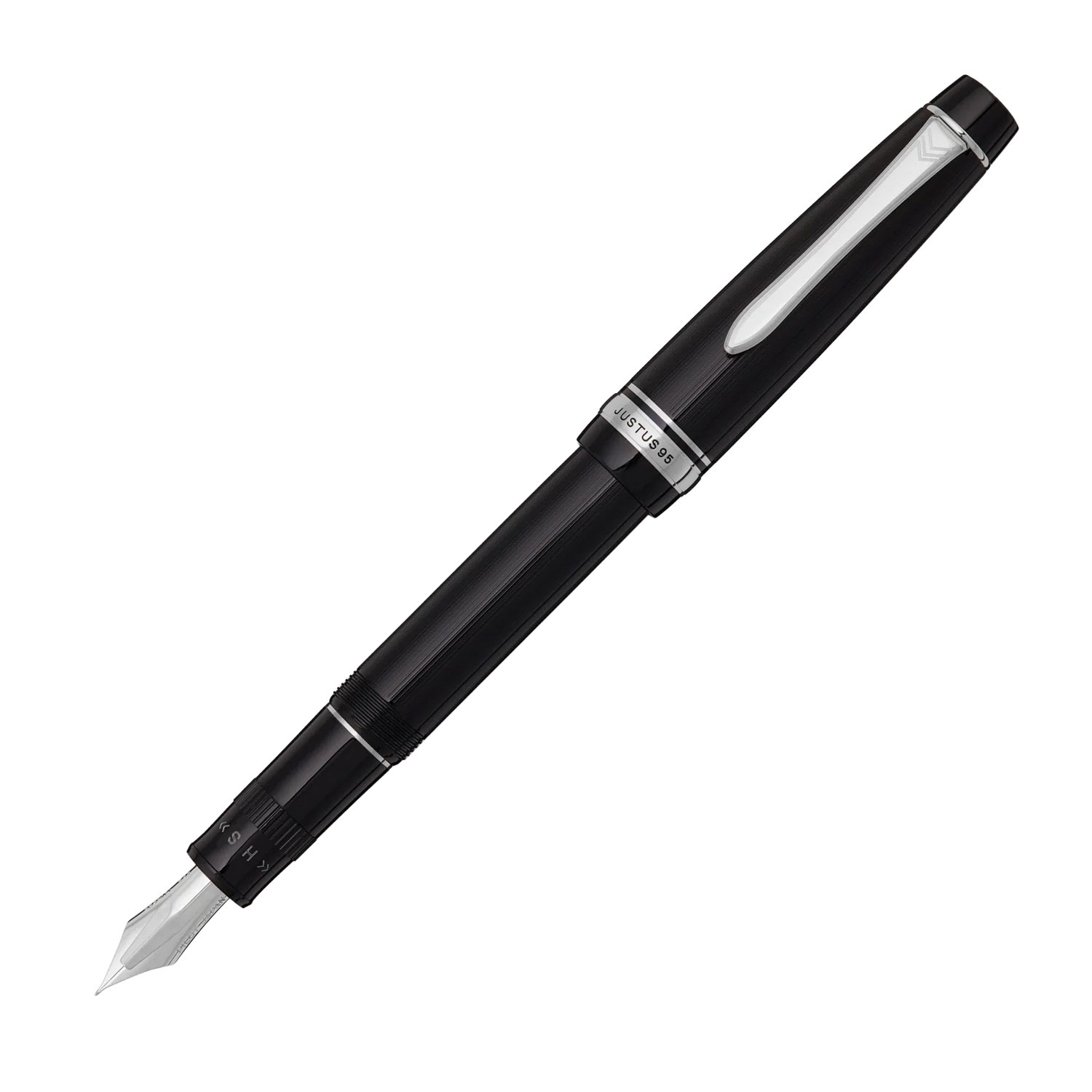 Pilot Justus 95 Siyah Krom Dolma Kalem