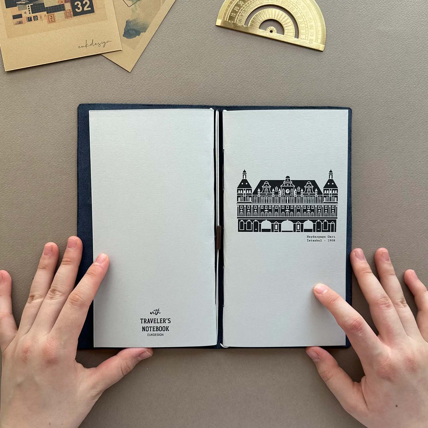 Euk Design Haydarpaşa Edition Regular Size Traveler's Notebook Cover