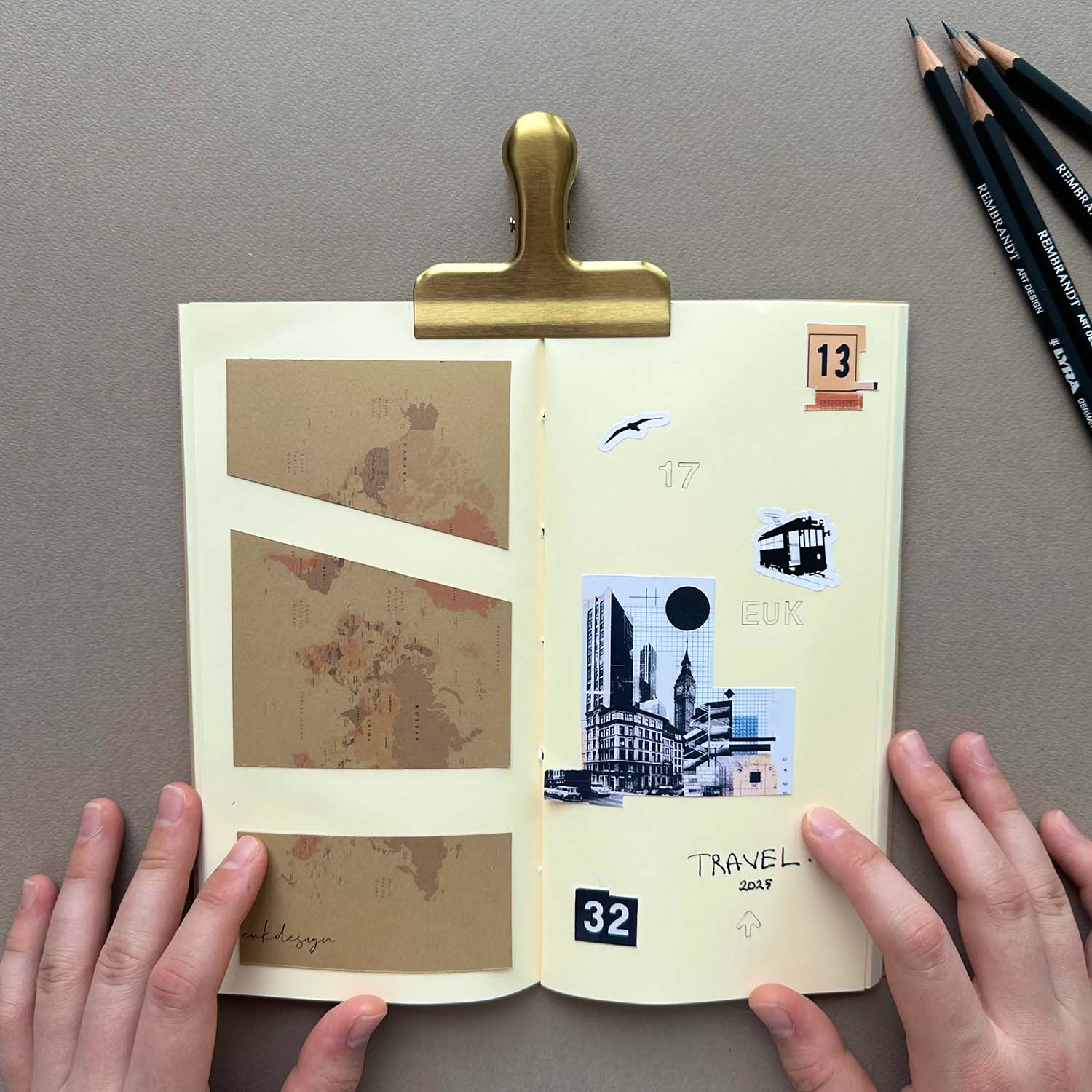 Euk Design Pirinç Klasör Klipsi