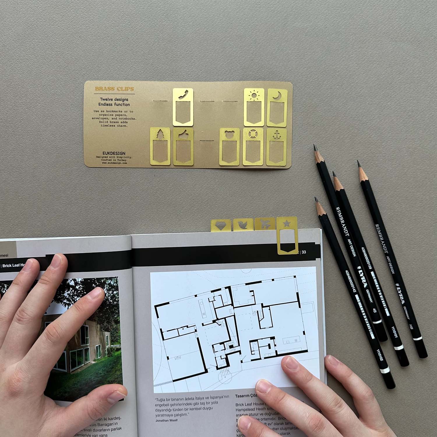 Euk Design Bookmarks 12'li Klips Seti