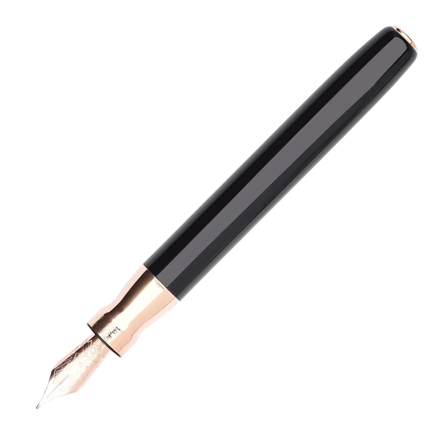 Pineider Classic Rose Gold Black Dolma Kalem