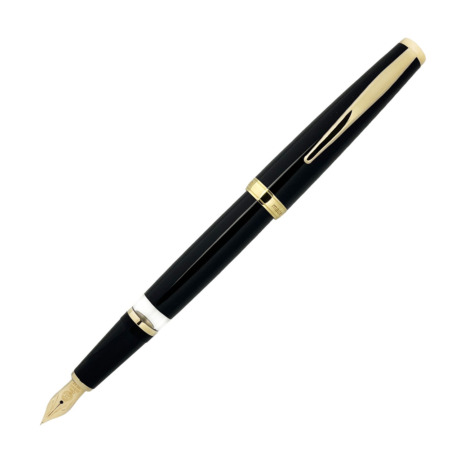Cleo Skribent Classic Gold Pistonlu Dolma Kalem - Black
