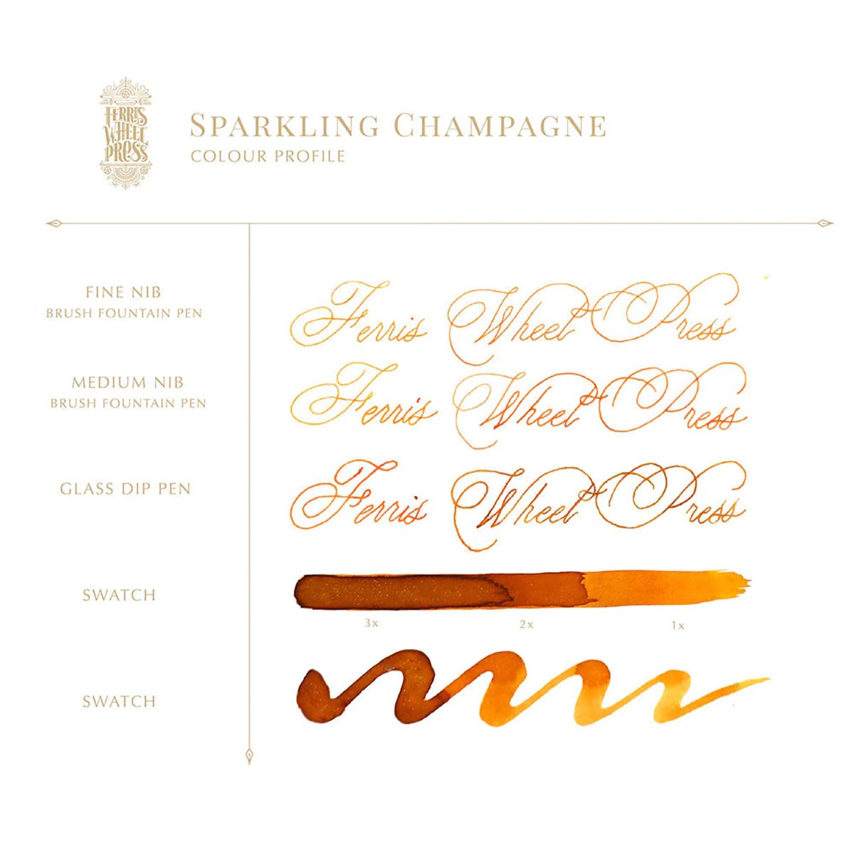 Ferris Wheel Press Sparkling Champagne Şişe Mürekkep