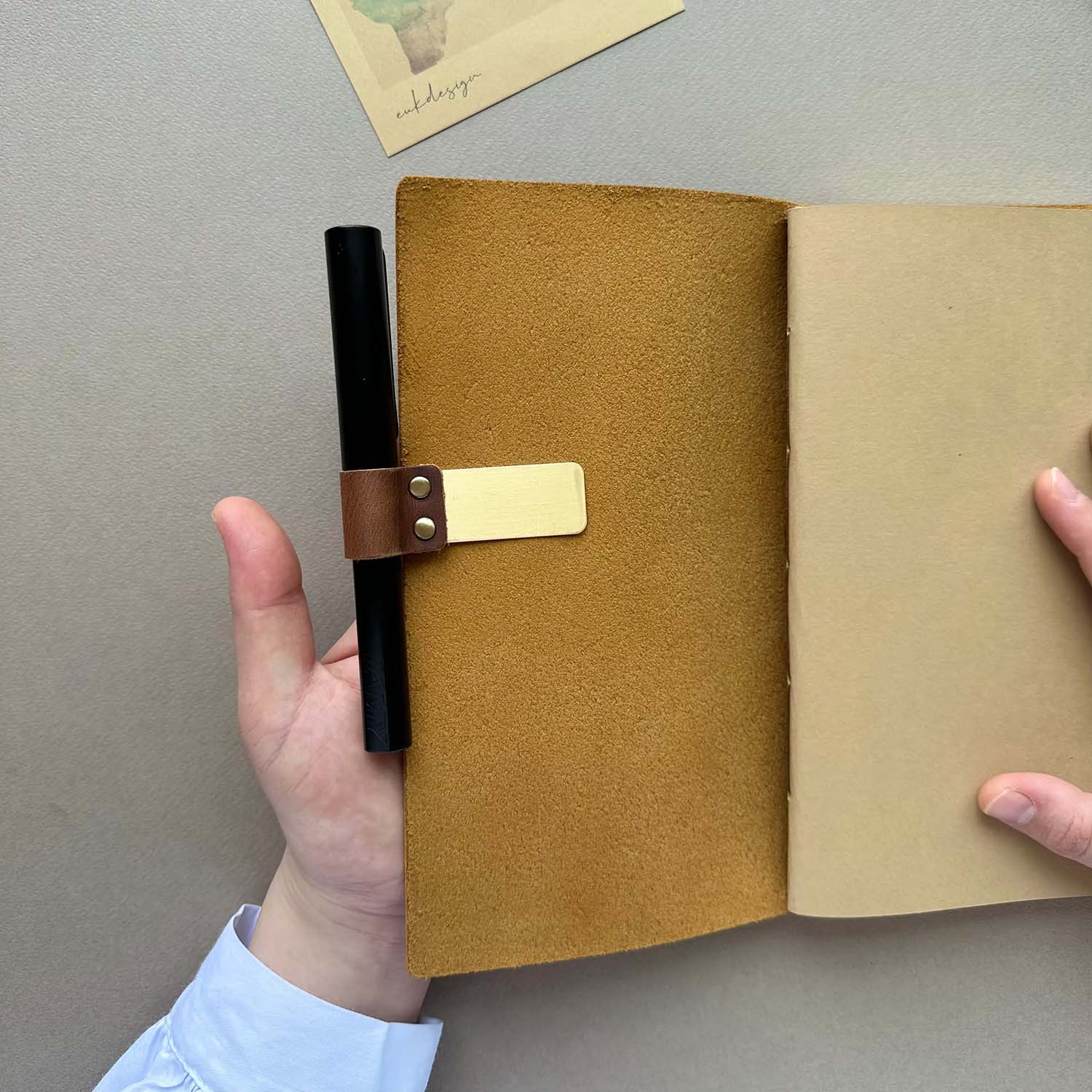 Euk Design Pirinç Kalem Tutucu Klips