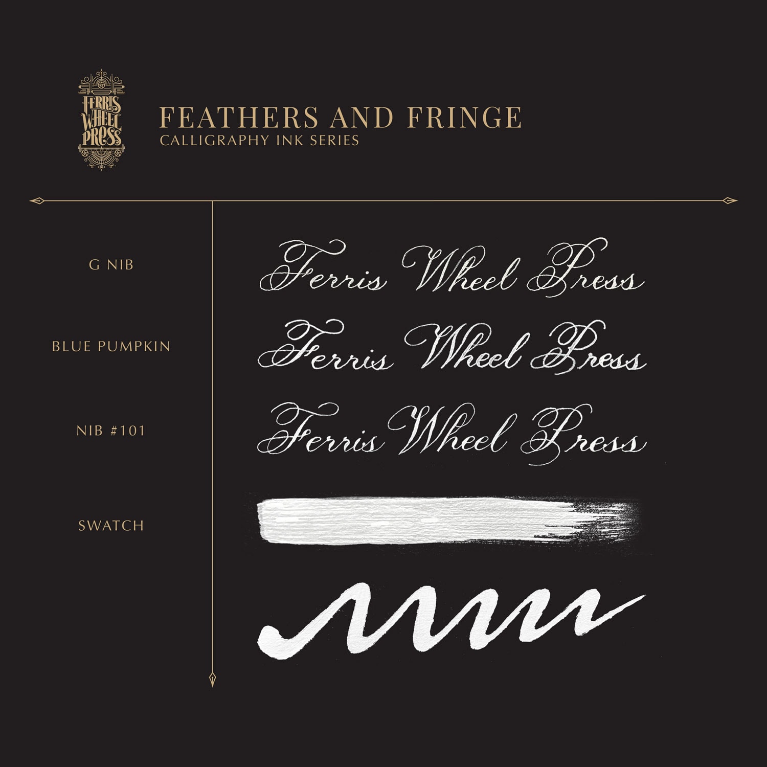 Ferris Wheel Press Feathers and Fringe Kaligrafi Şişe Mürekkep - 28 ml