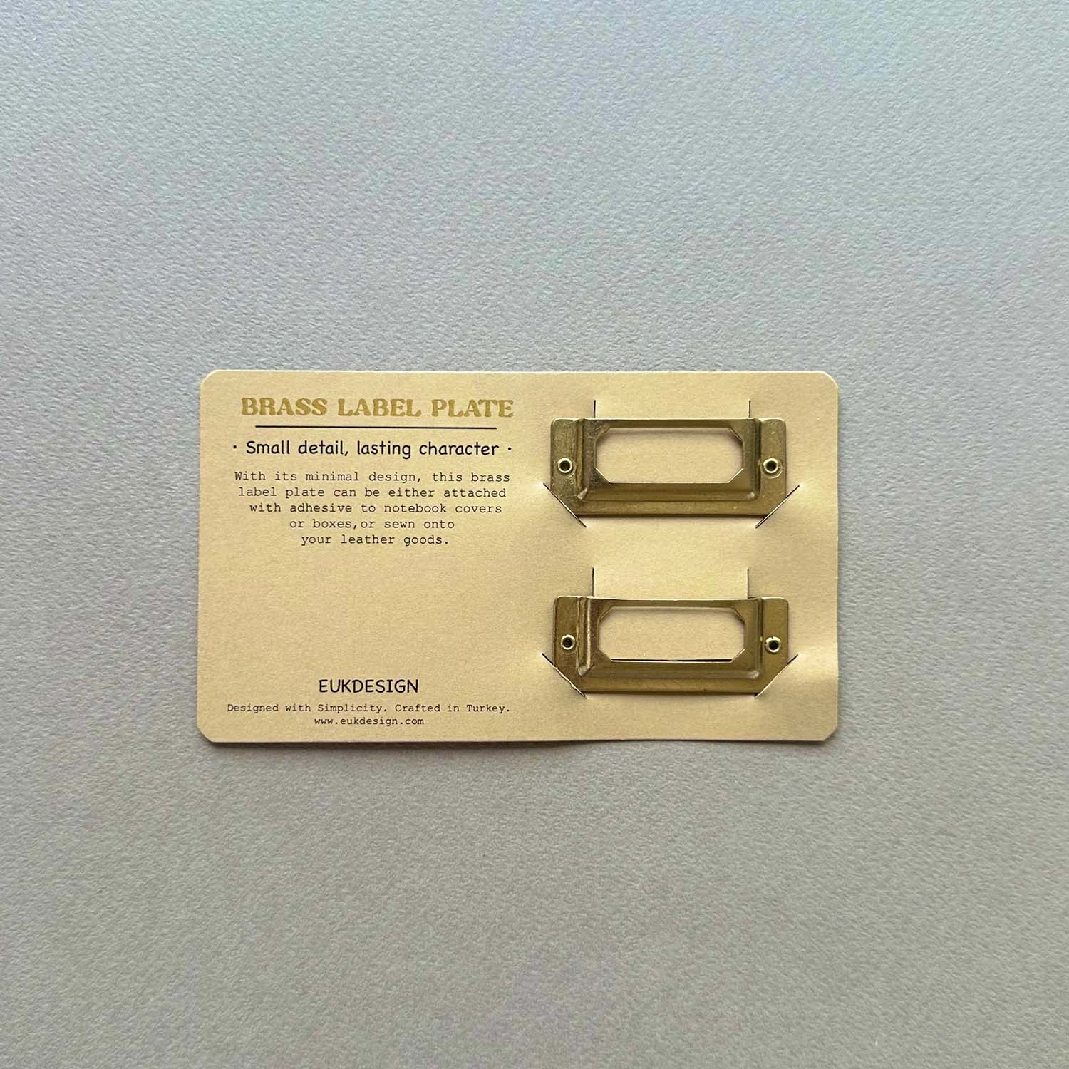 Euk Design Pirinç Etiket Plakası