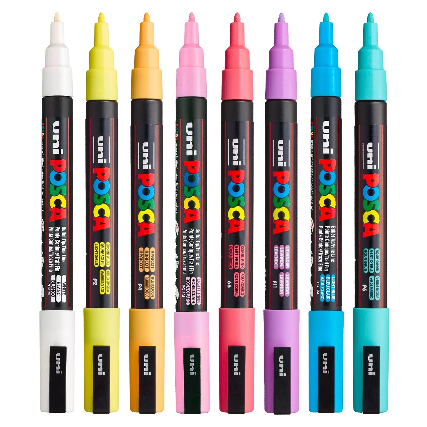Uni Posca 3M Markör Kalem 8'li Set Soft Renkler