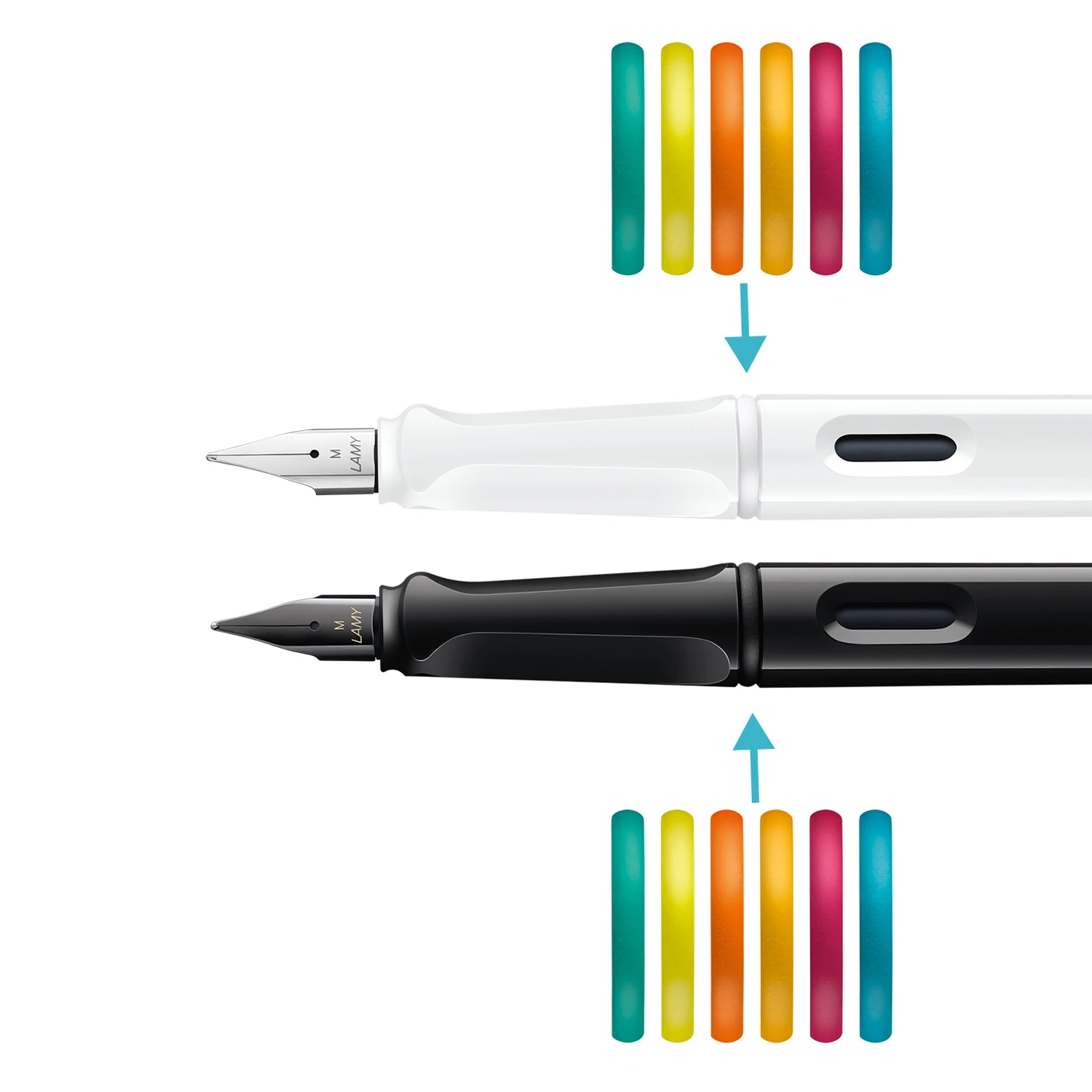 LAMY Safari Multi Colored Rings Set - All Black